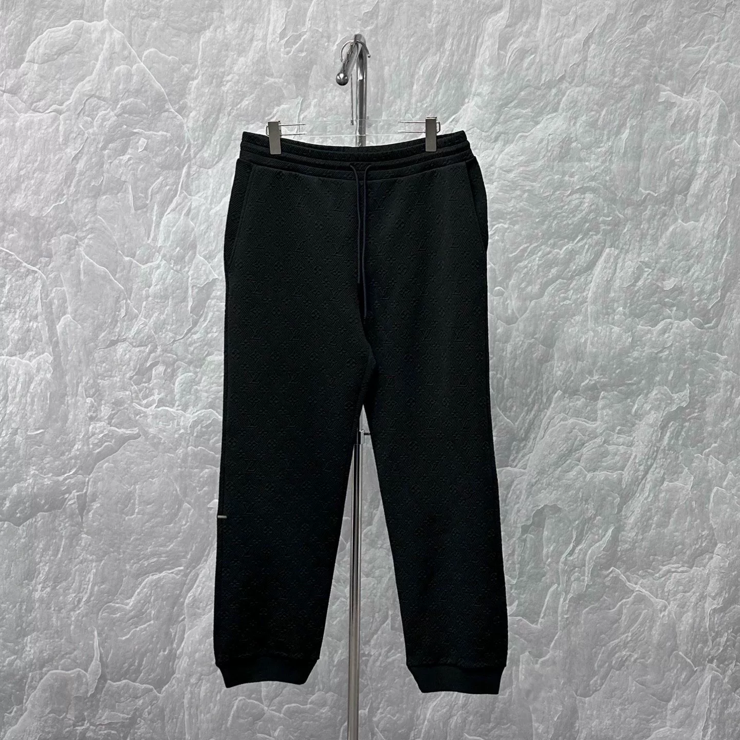 Louis Vuitton Black Embossed L Pants