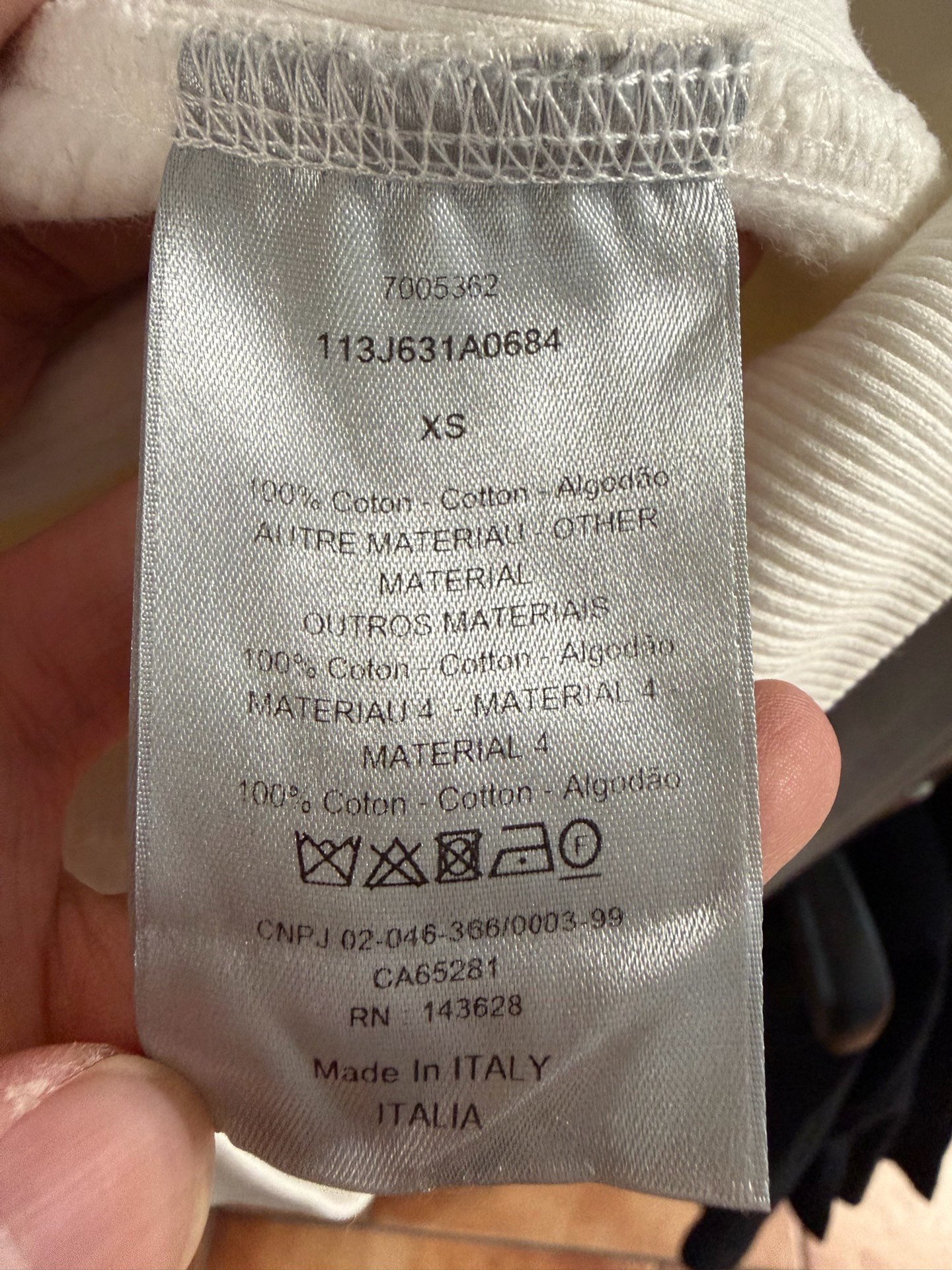 Dior White All-Over Print Terry Hoodie — back