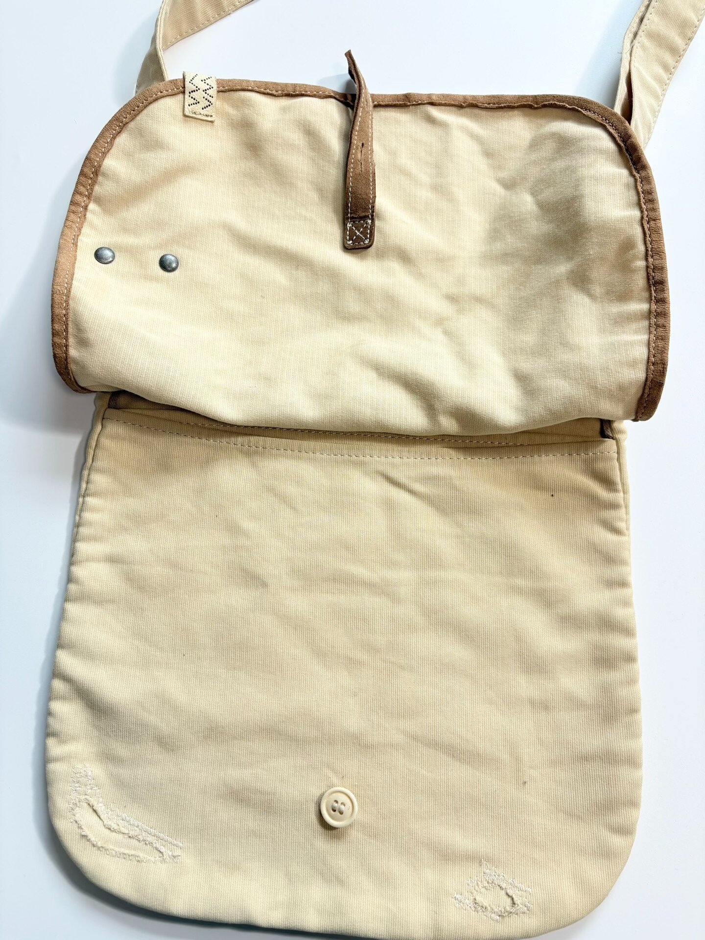 VISVIM MIL Distressed Shoulder Bag — front