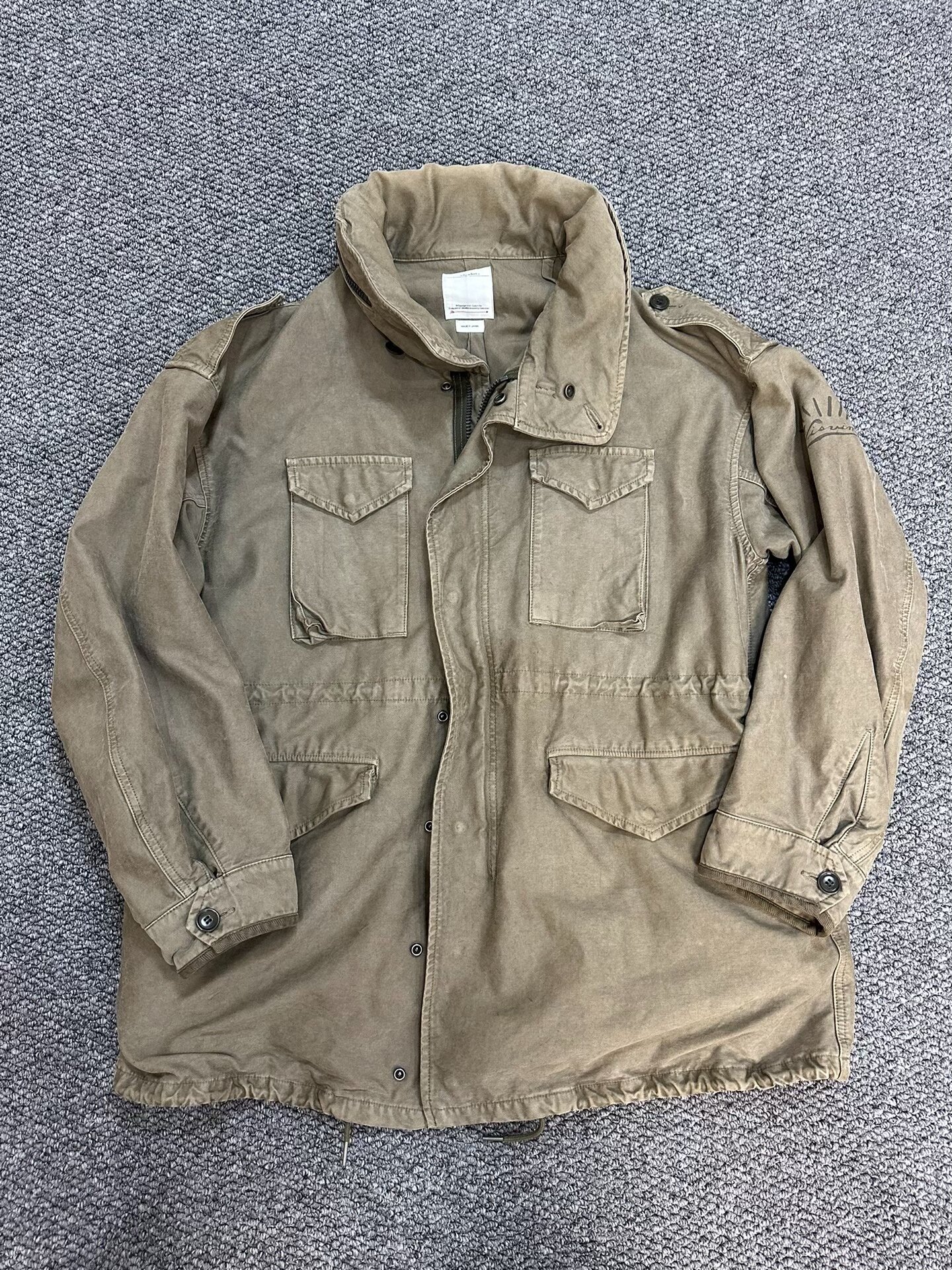 VISVIM 20SS BICKLE DMGD M65 Military Jacket — front