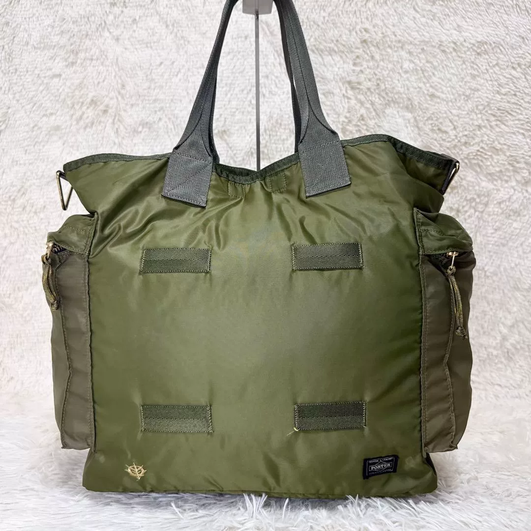 PORTER FORCE Olive Green 2-Way Tote