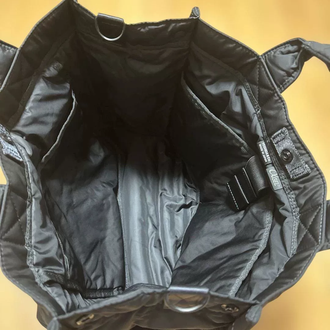 PORTER SENSES Black 2WAY Tote L — detail