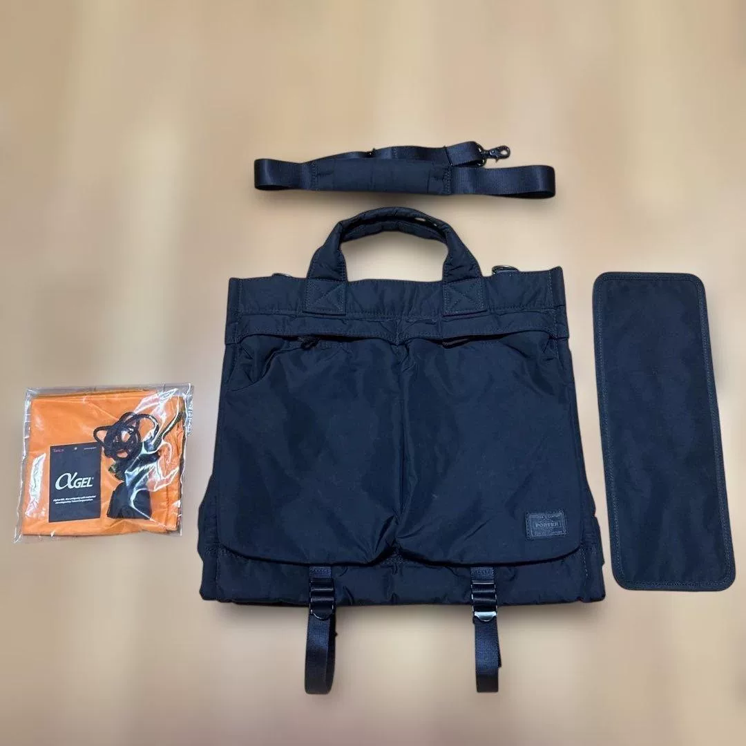 PORTER SENSES Black 2WAY Tote L