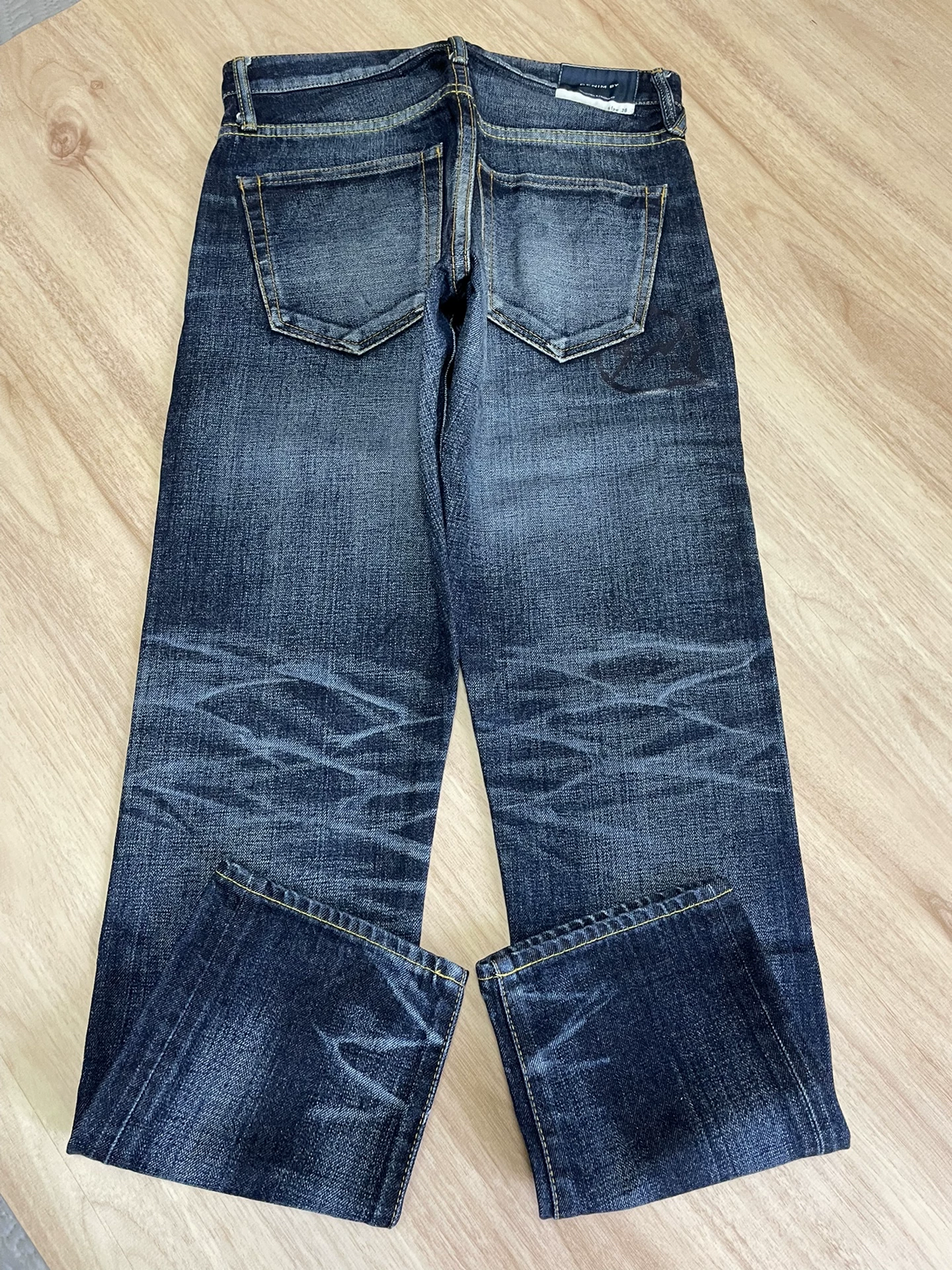 Fragment x Vanquish Lightning Washed Denim Jeans — back