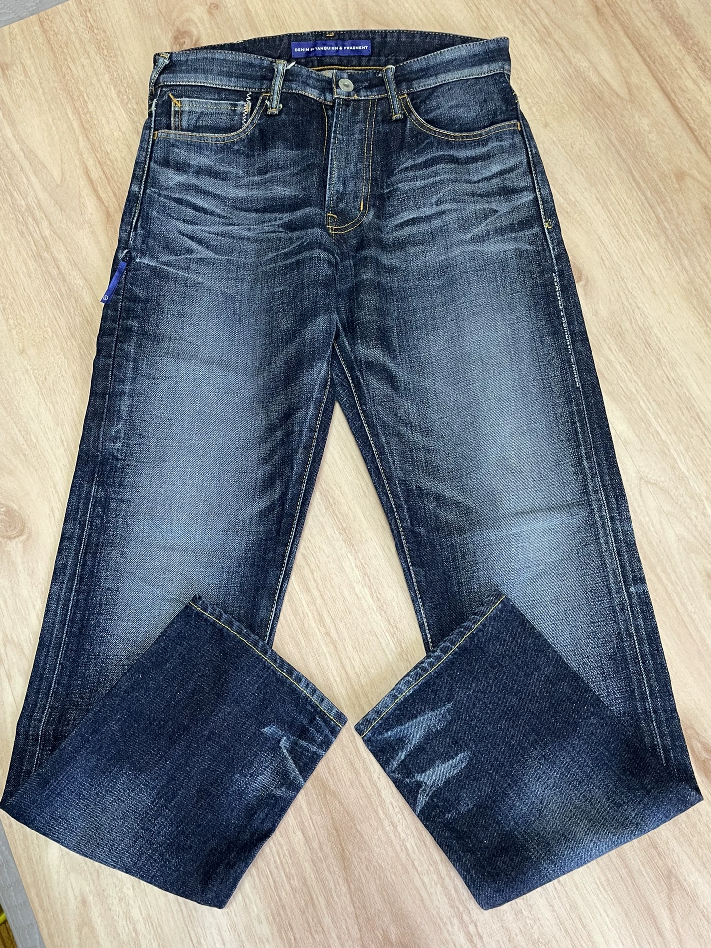 Fragment x Vanquish Lightning Washed Denim Jeans — detail