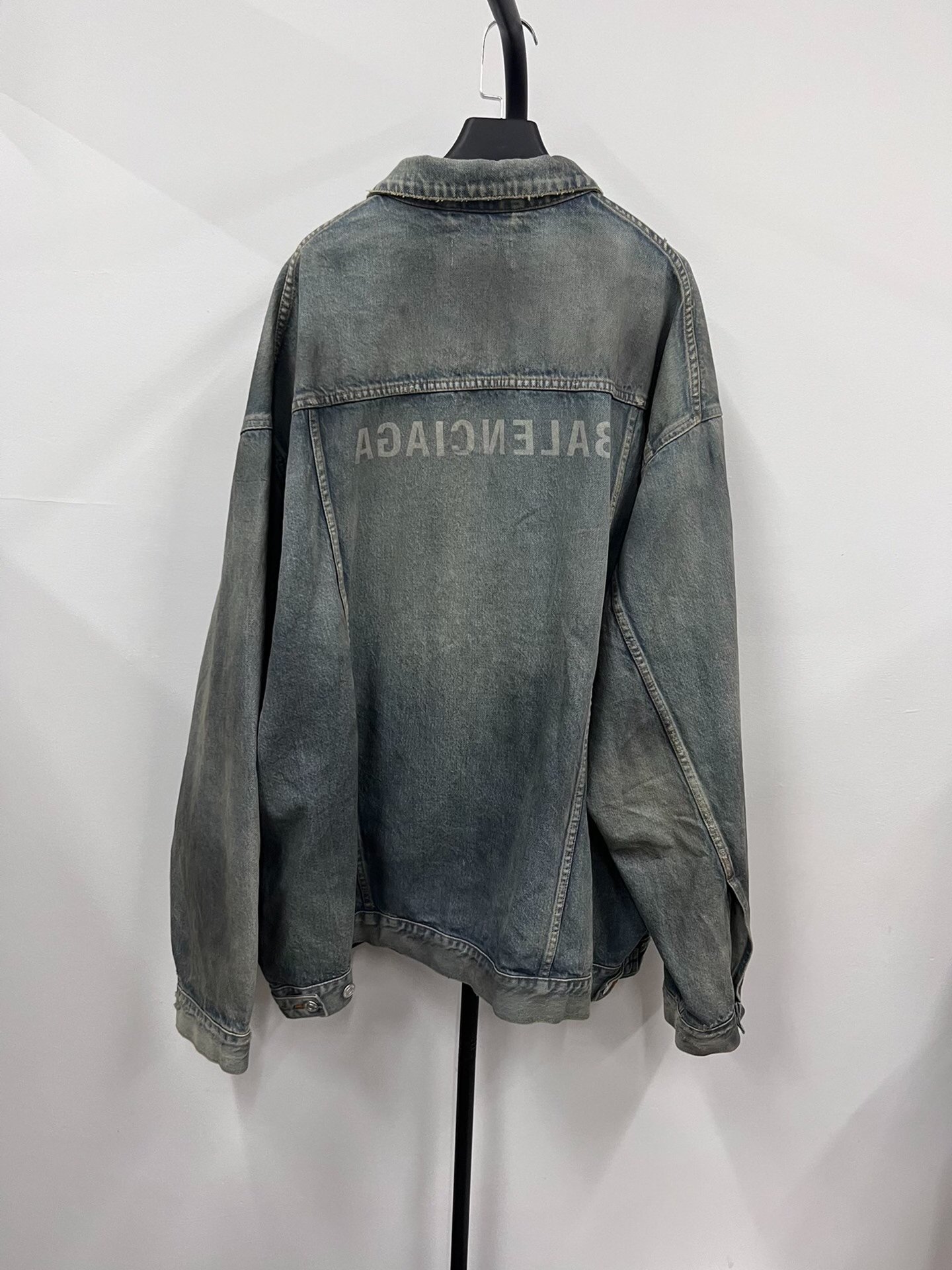 Balenciaga SS22 Back Logo Denim Jacket