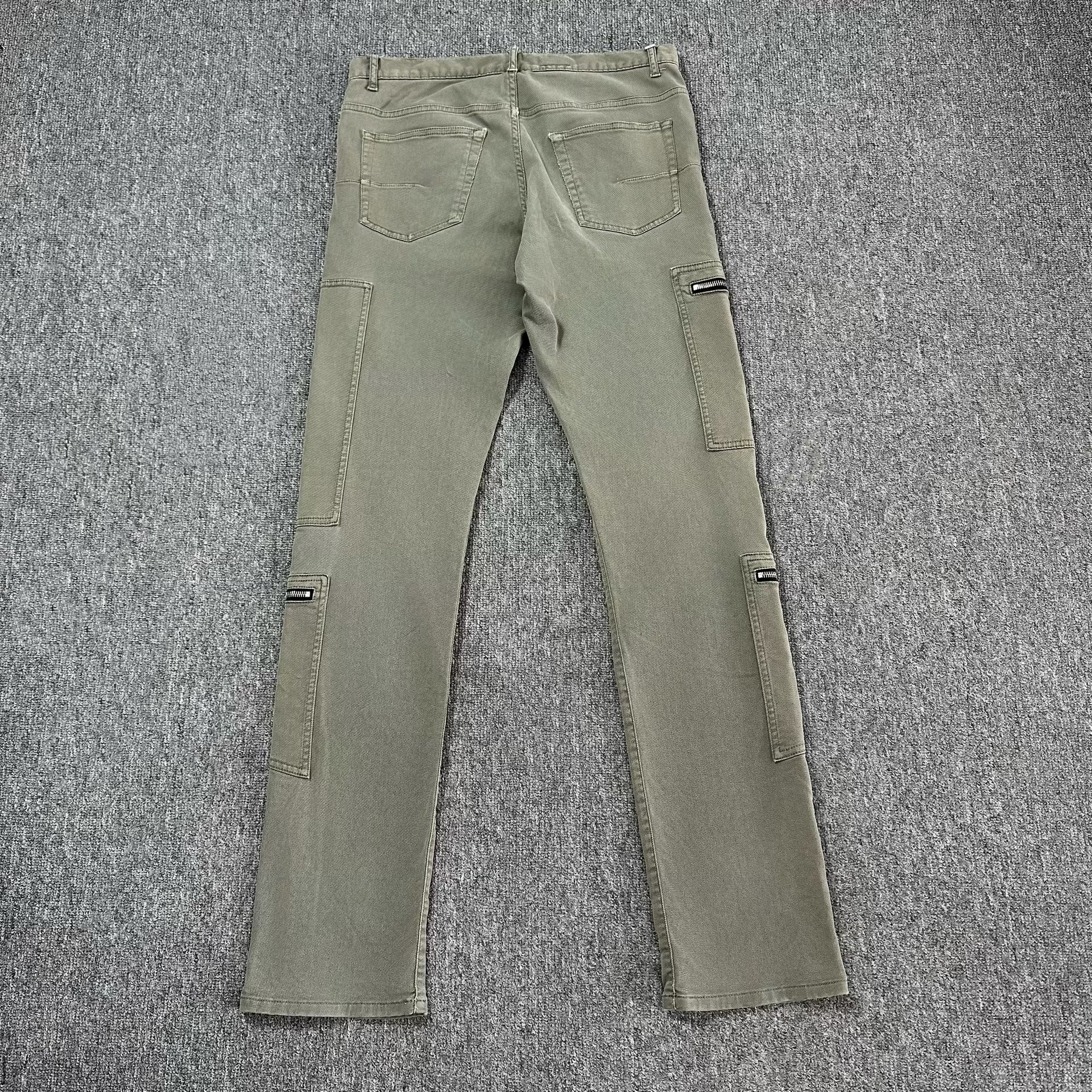 Dior Army Green Multi-Zip Cargo Pants — label