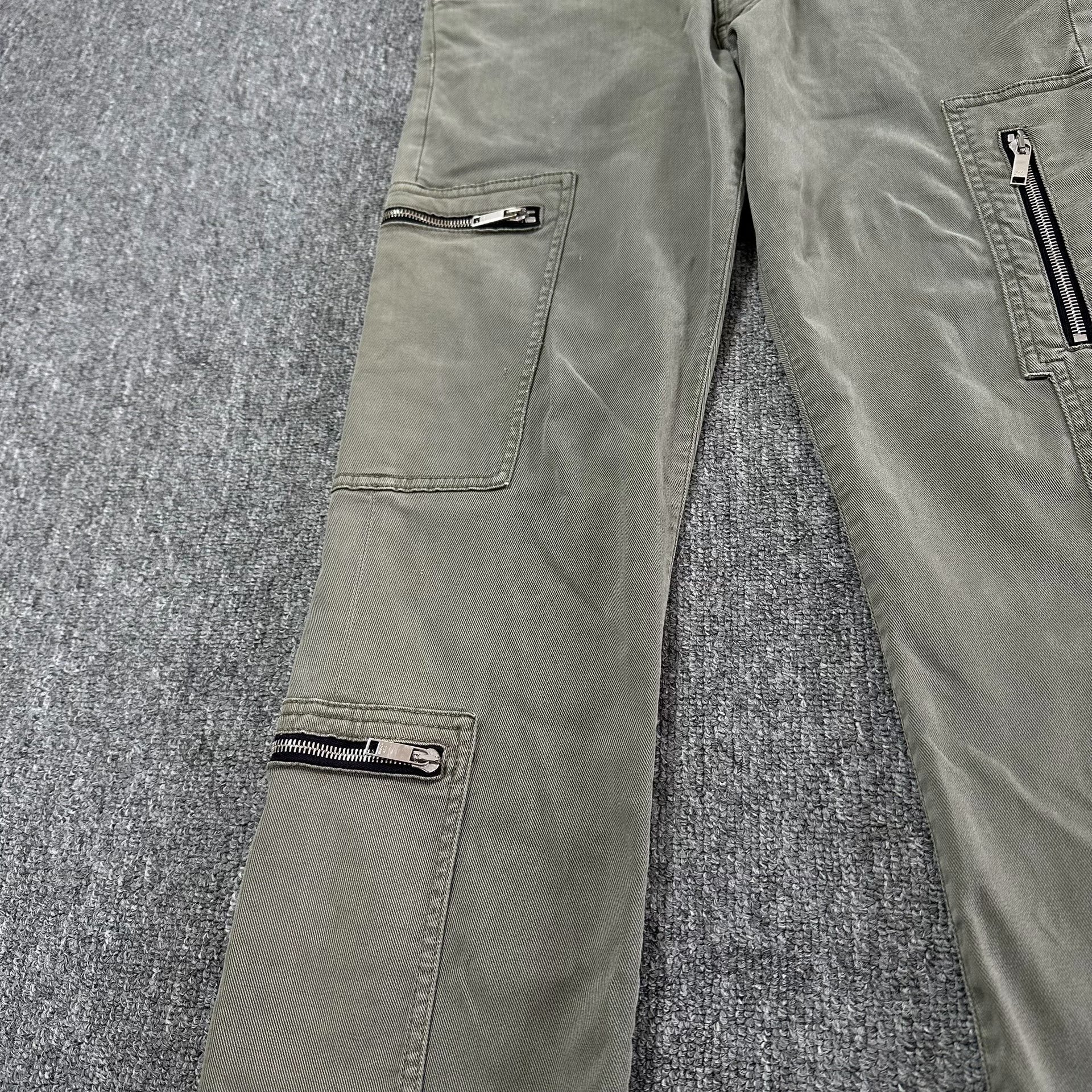 Dior Army Green Multi-Zip Cargo Pants — back