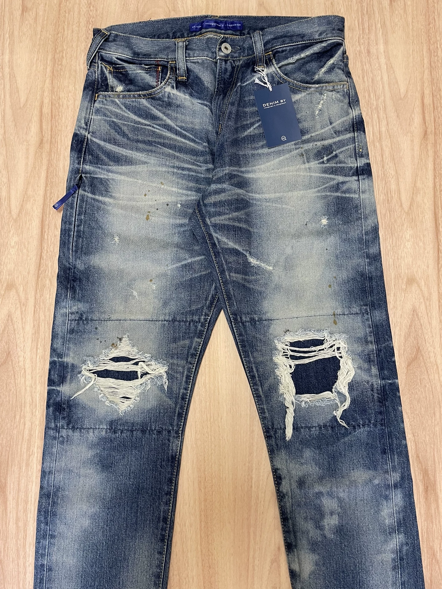 DENIM BY VANQUISH FRAGMENT Distressed Jeans — back
