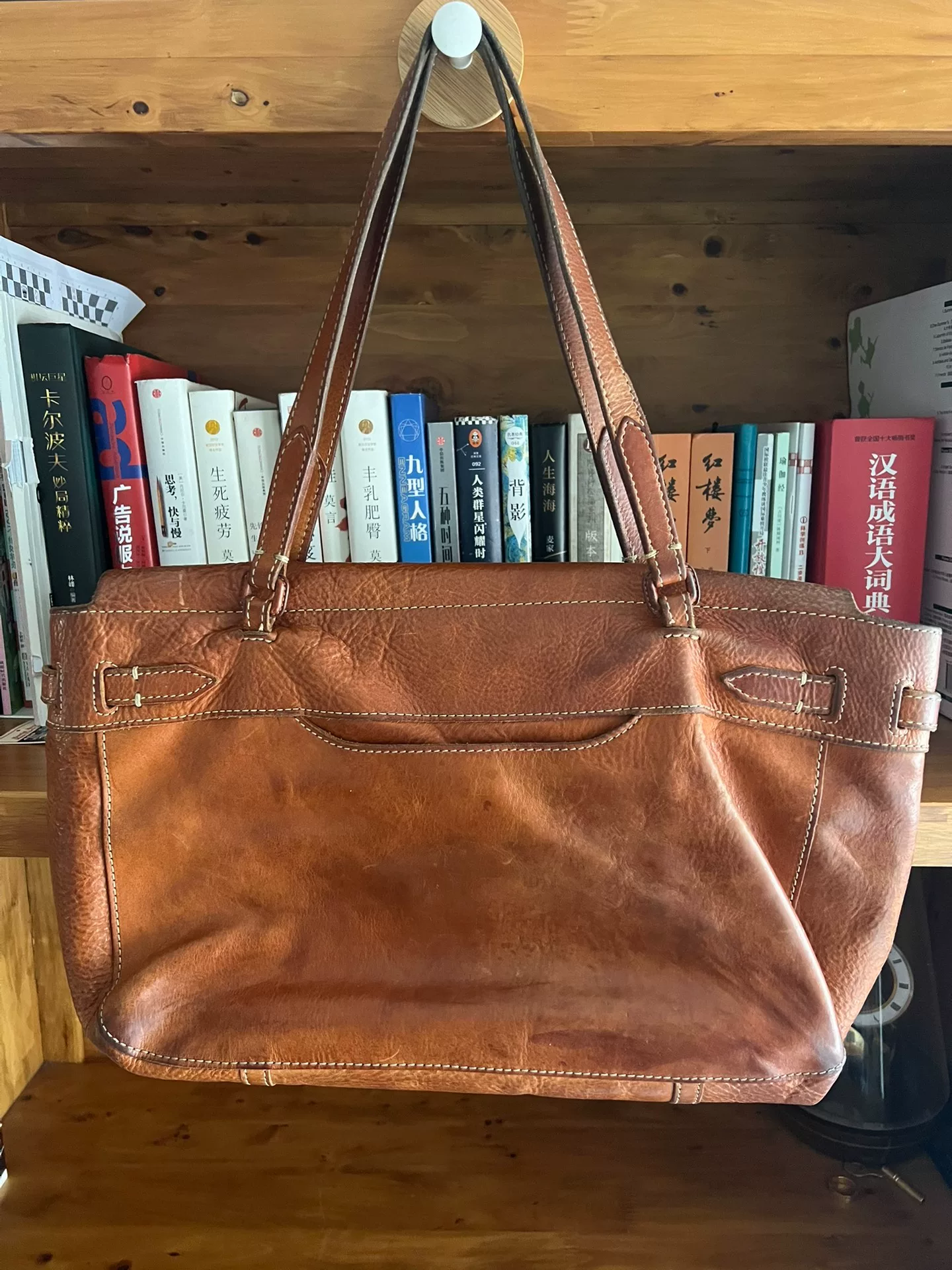 Genten Vintage Leather Bag — back