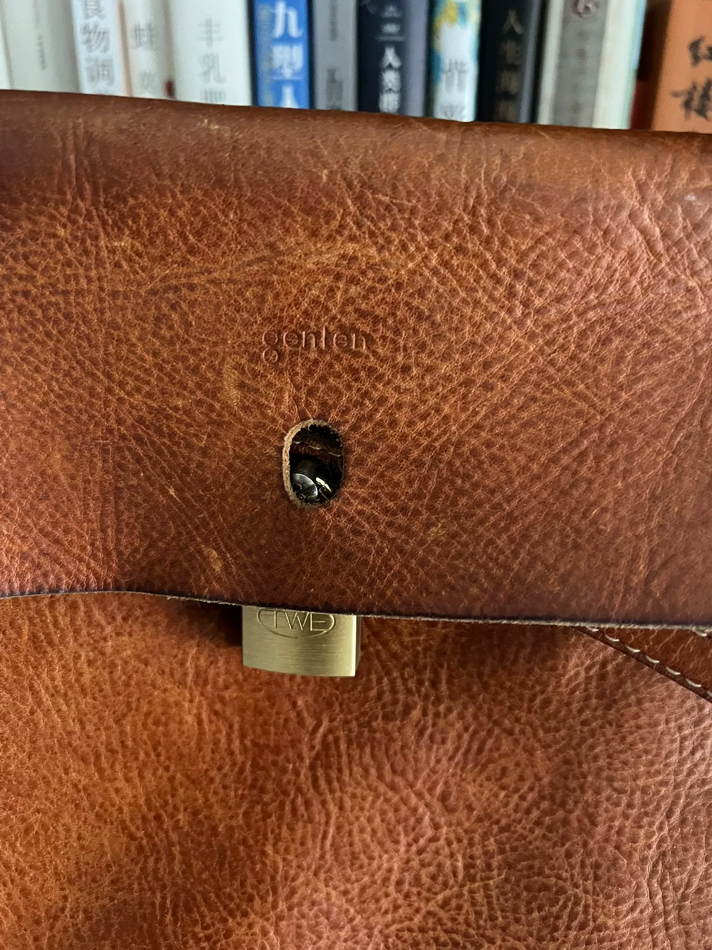 Genten Vintage Leather Bag — detail