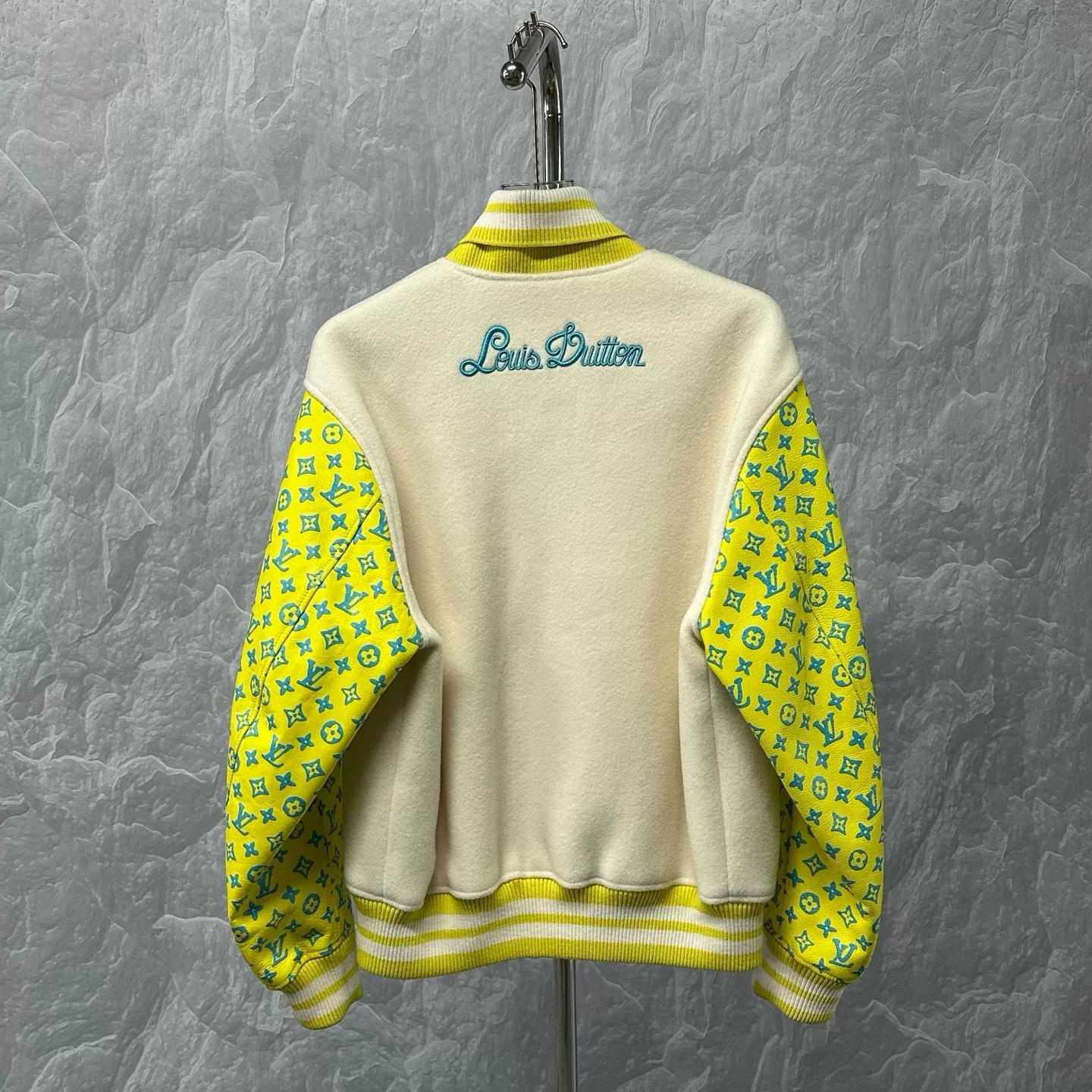 Louis Vuitton Embroidered Puppy Baseball Jacket — back