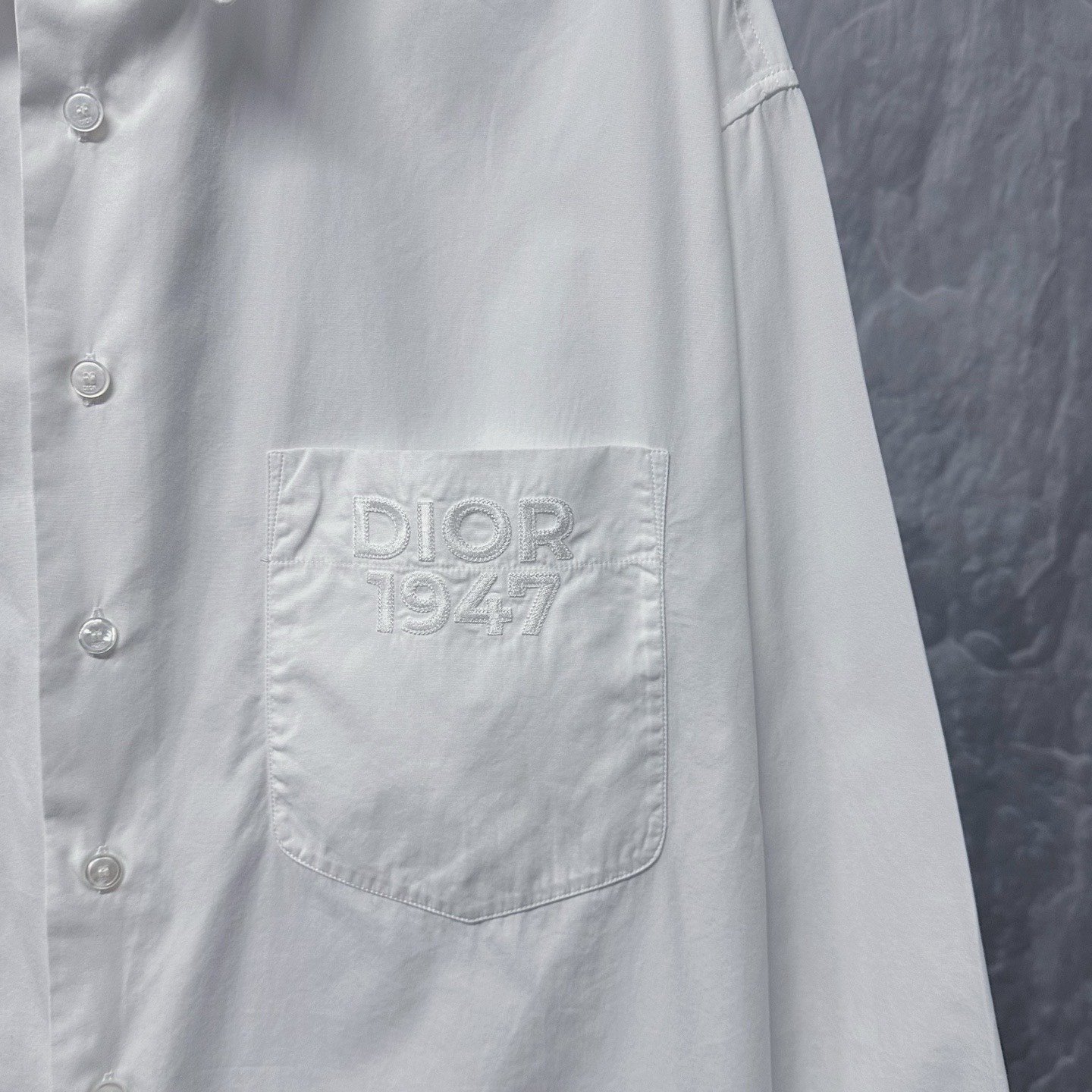 Dior 1947 Embroidered Chest Pocket Shirt — detail