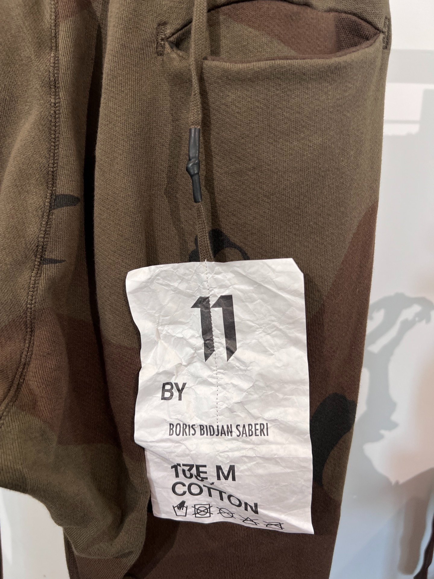 11by bbs Camouflage Jogger Pants — label