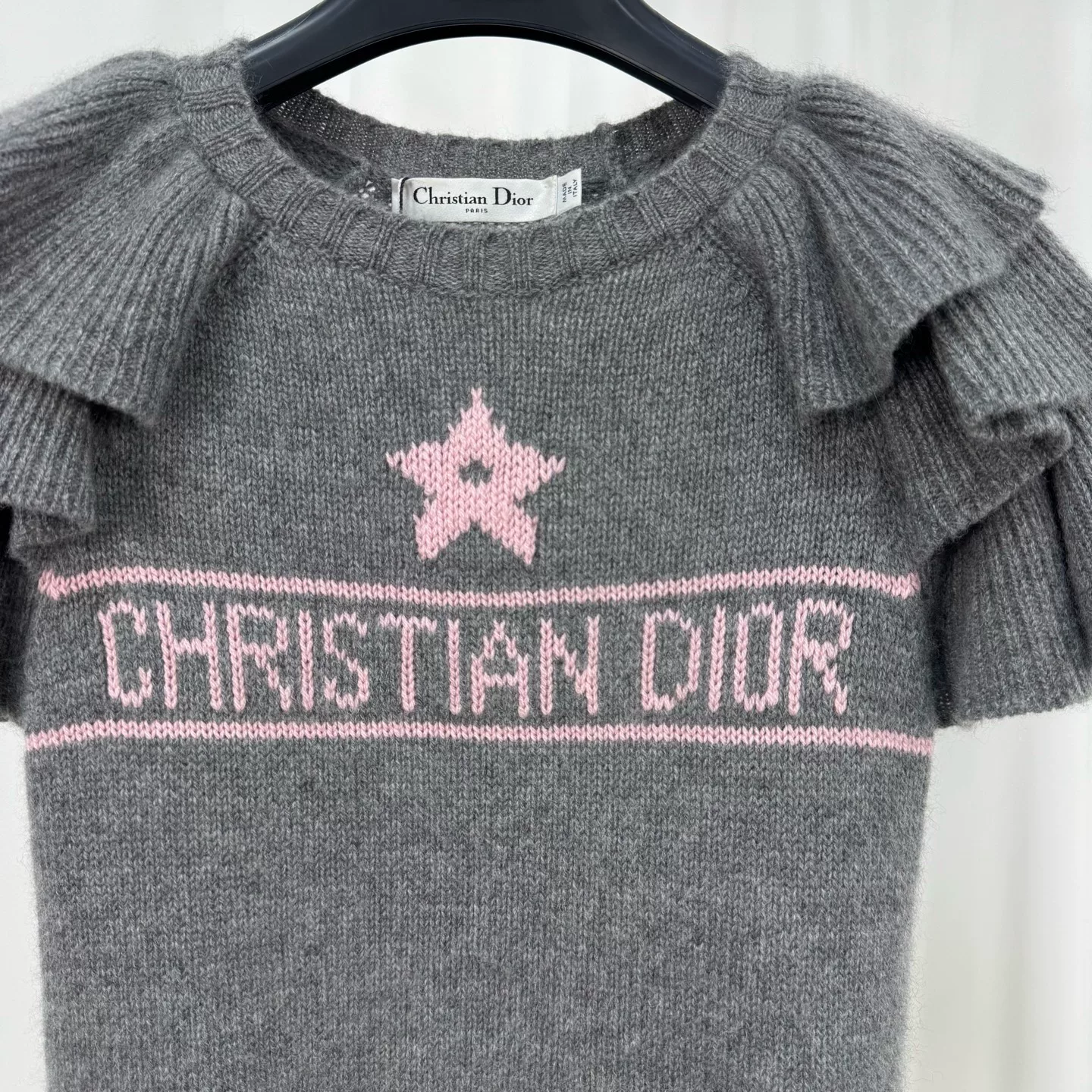 Dior Lucky Star Cashmere Knit Short Sleeve — label