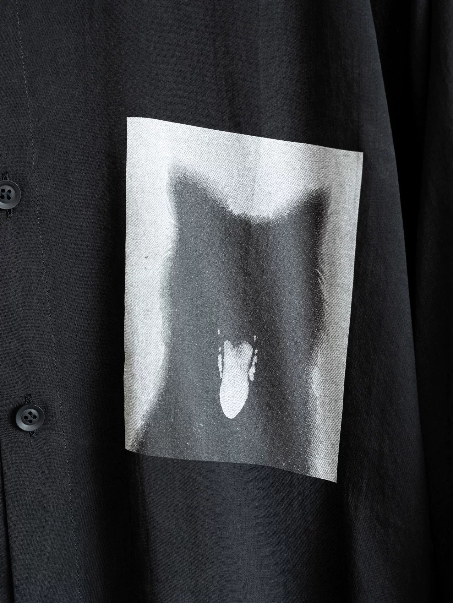 Yohji Yamamoto 24SS Puppy Pattern Shirt — label