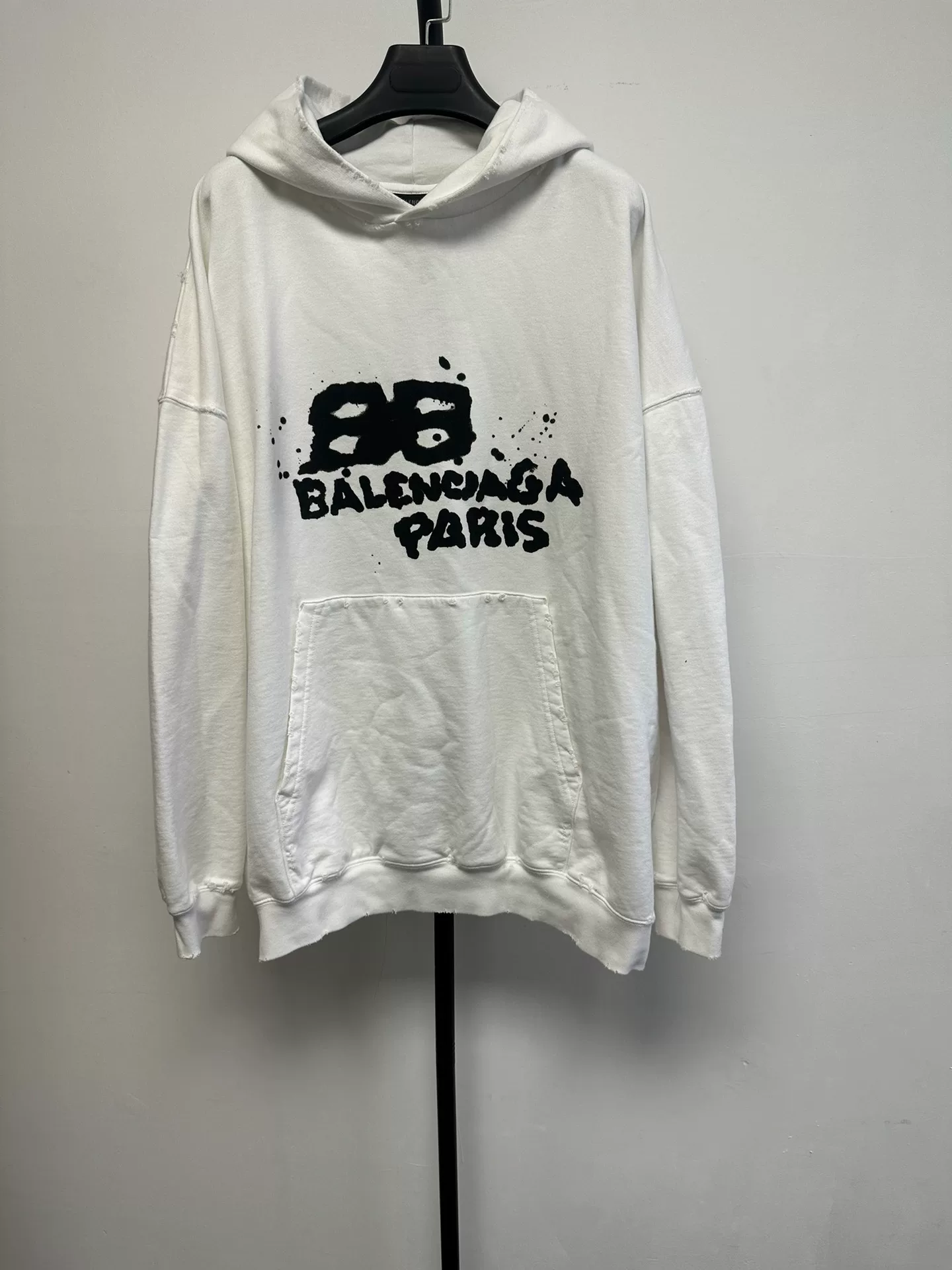 Balenciaga Paris Print Pullover Hoodie