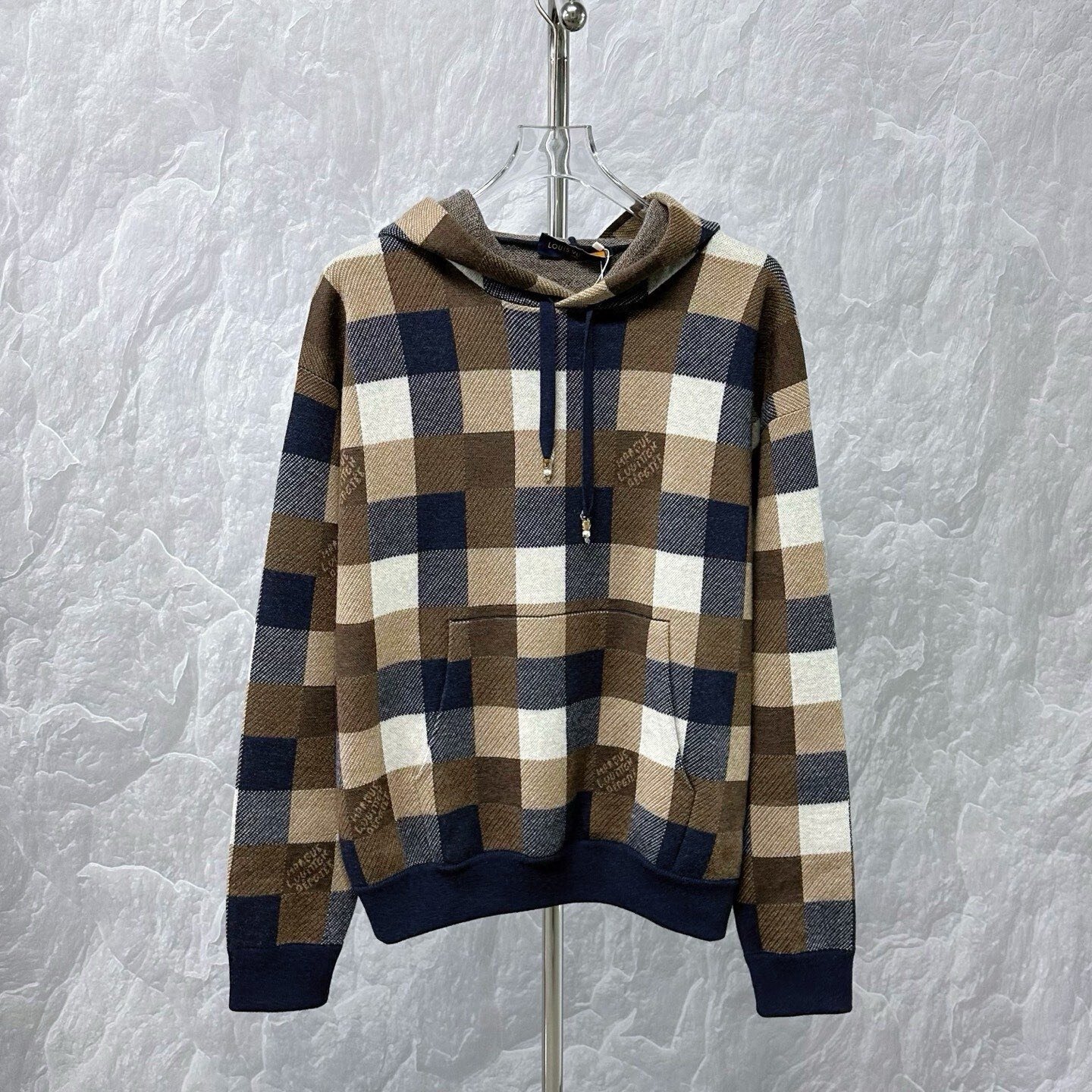 Louis Vuitton FW24 Checkered Wool Hoodie