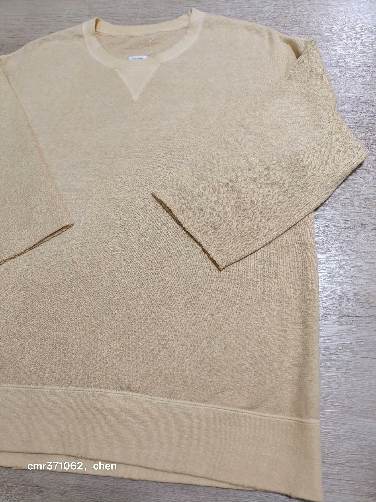 VISVIM 21AW JUMBO SWEAT 3/4 UNEVEN DYE — back
