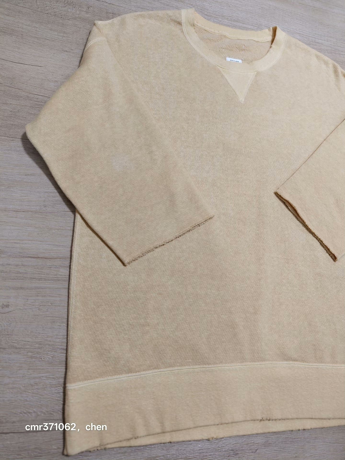 VISVIM 21AW JUMBO SWEAT 3/4 UNEVEN DYE — detail