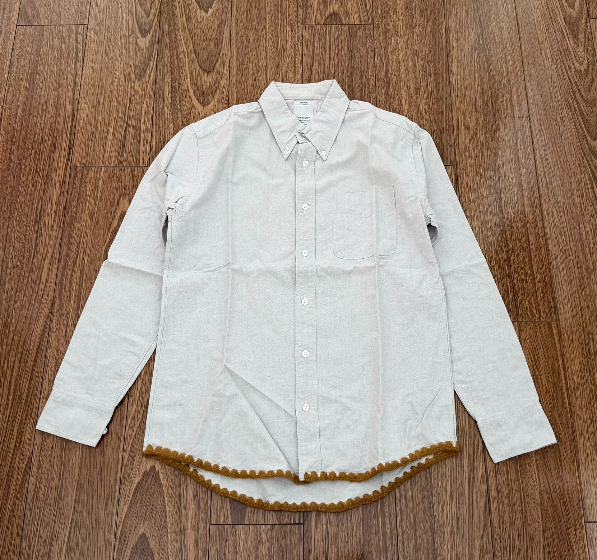 Visvim Long-Sleeve Ethnic Trim Wool Shirt