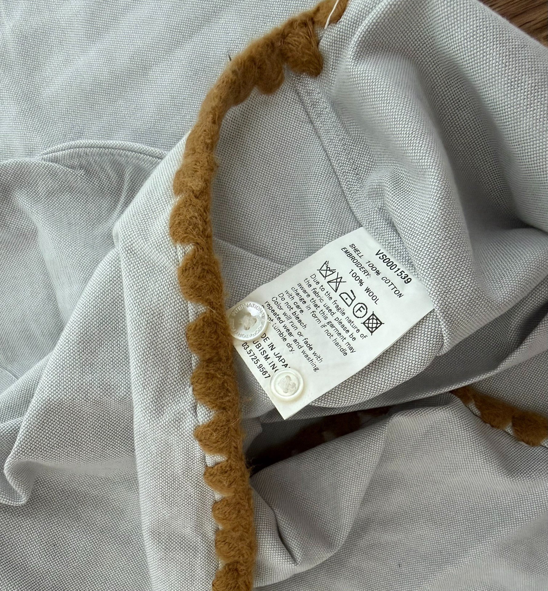 Visvim Long-Sleeve Ethnic Trim Wool Shirt — back