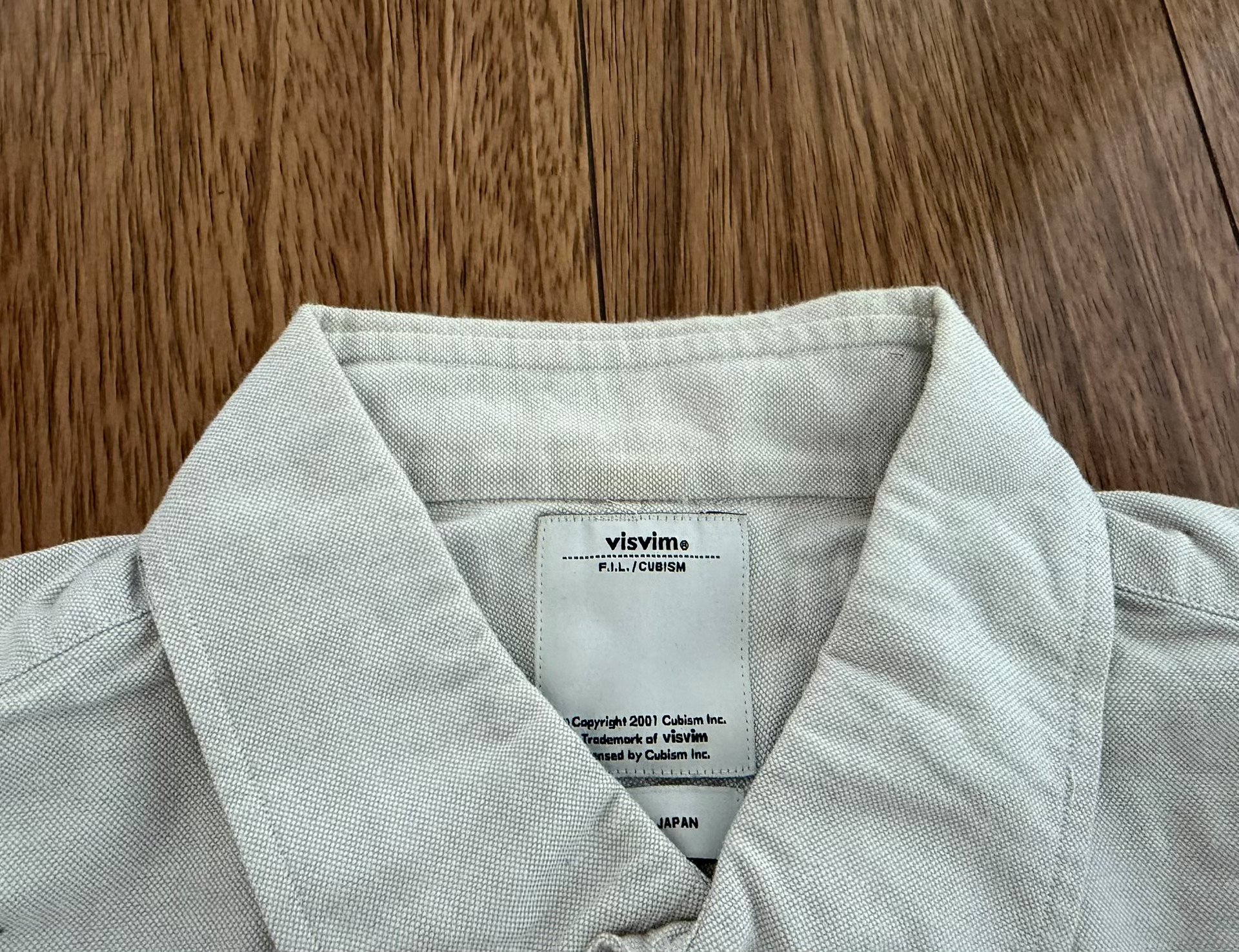 Visvim Long-Sleeve Ethnic Trim Wool Shirt — detail