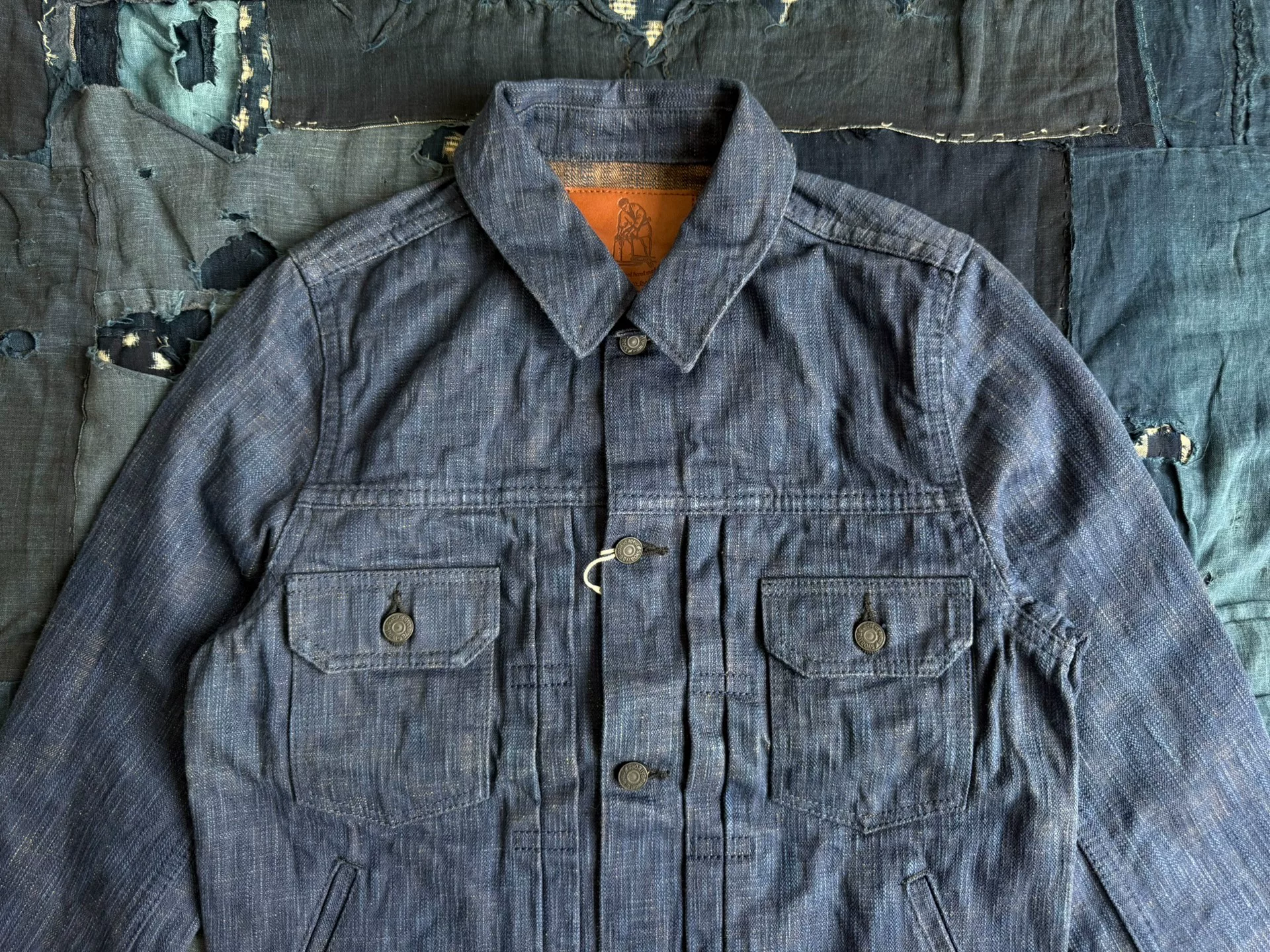 Pure Blue Japan Indigo Persimmon Dyed Denim Jacket — back