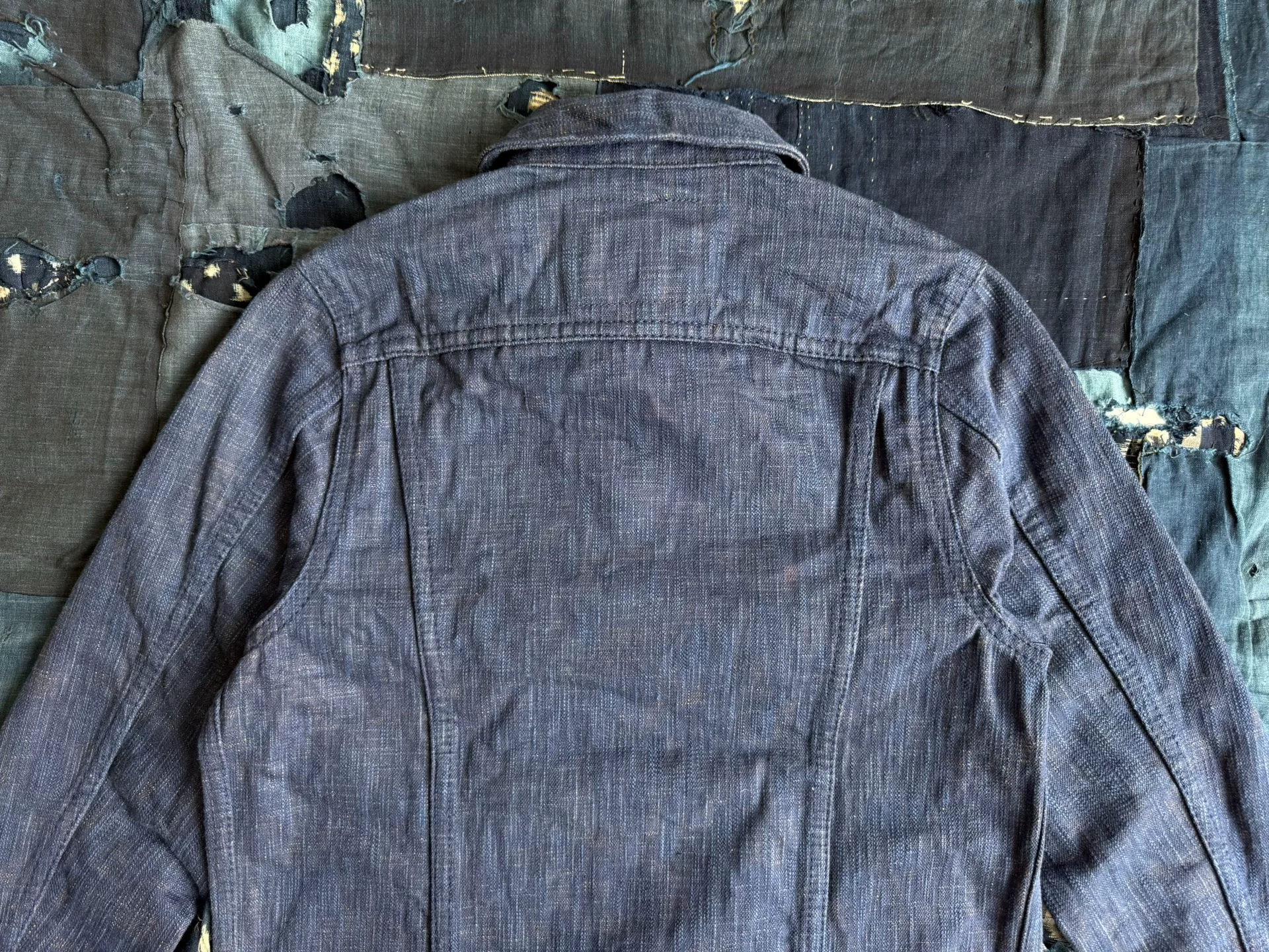 Pure Blue Japan Indigo Persimmon Dyed Denim Jacket — label