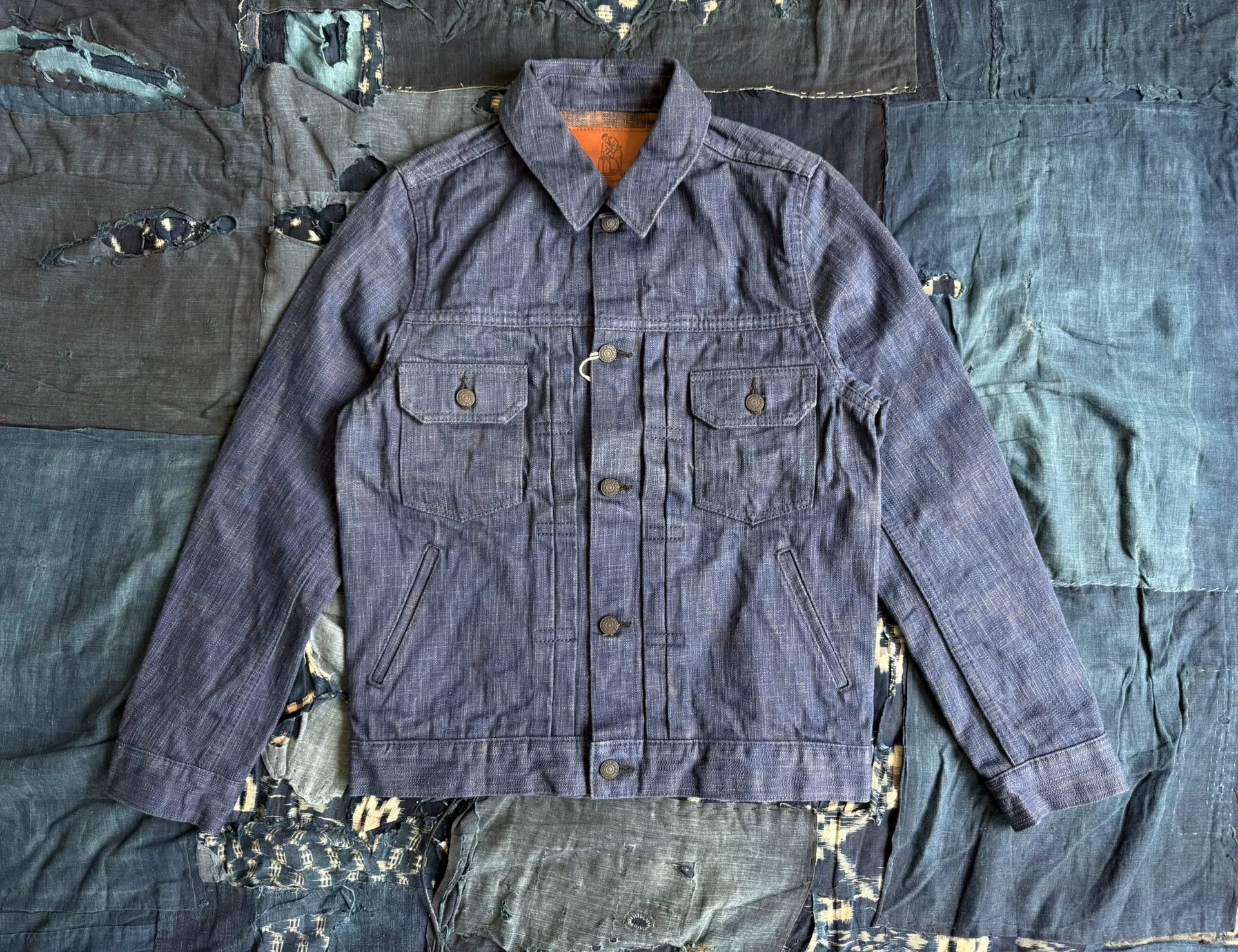 Pure Blue Japan Indigo Persimmon Dyed Denim Jacket