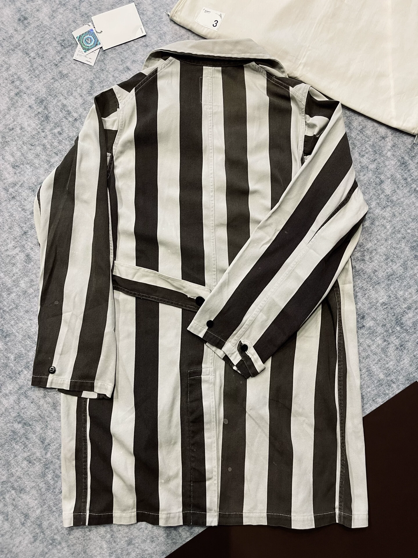 visvim cecile service stripe coat 19ss — front