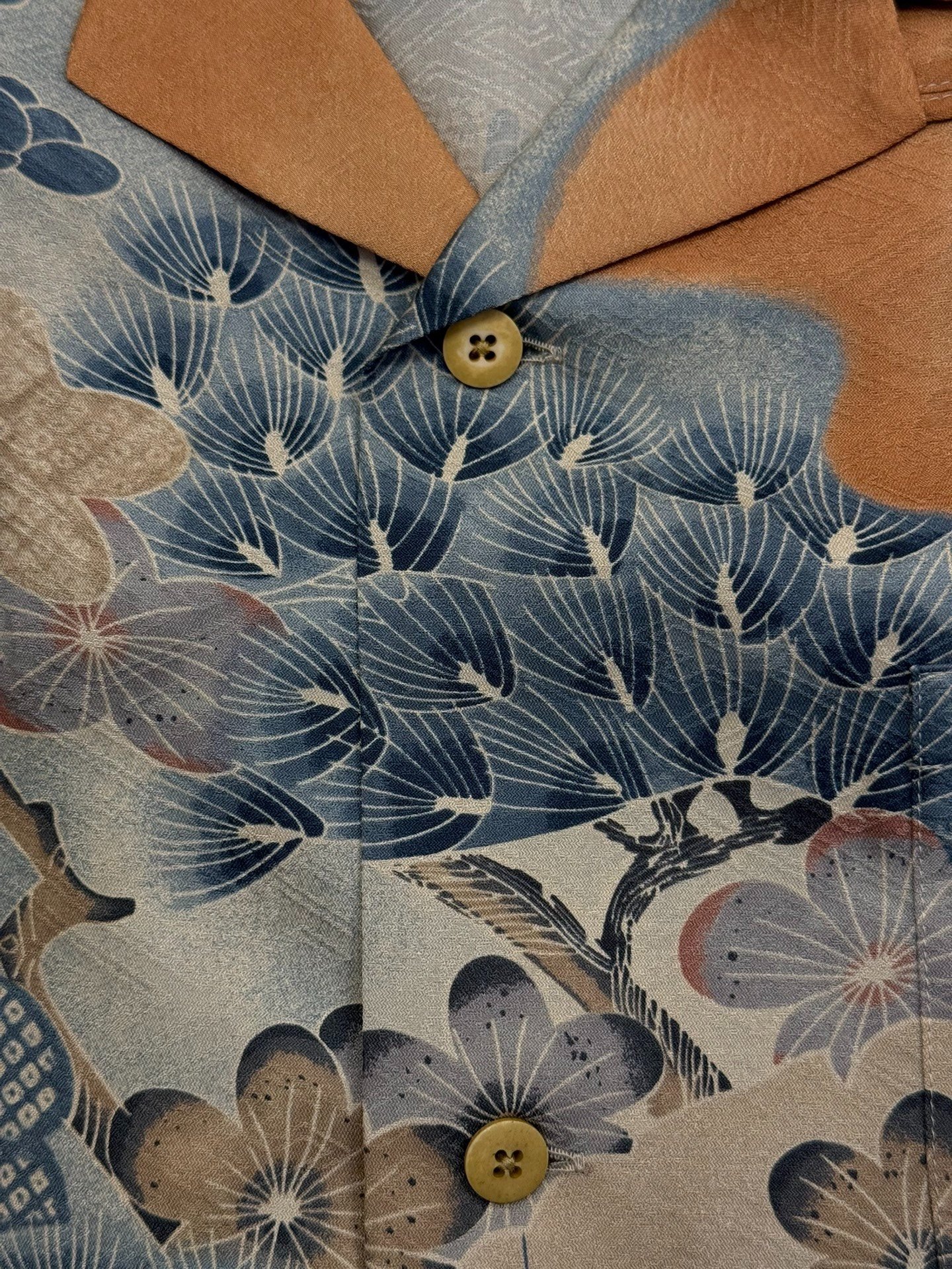 VISVIM 25SS CROSBY SHIRT S/S JACQUARD SILK — detail