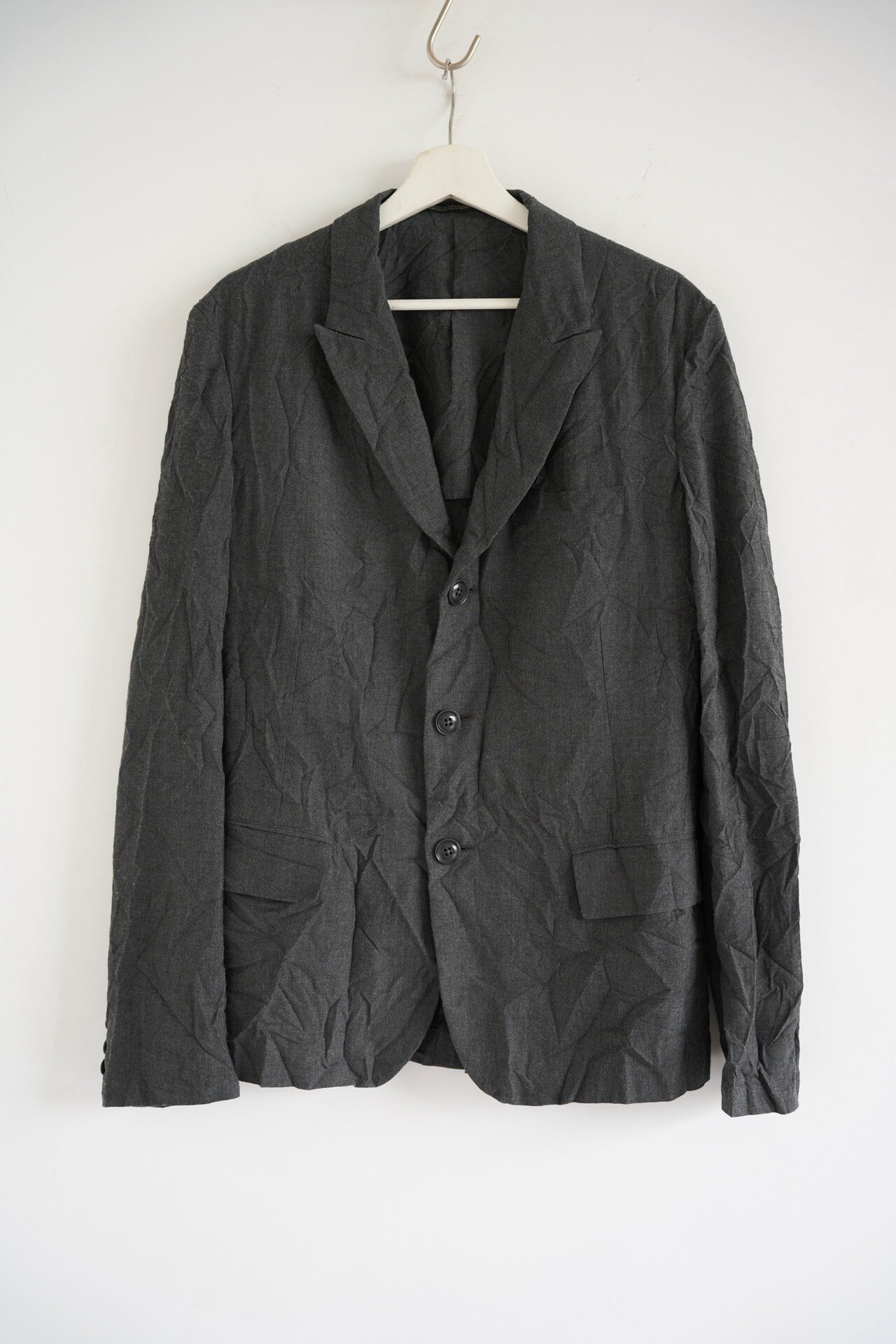 Yohji Yamamoto 16SS Gray Distressed Blazer