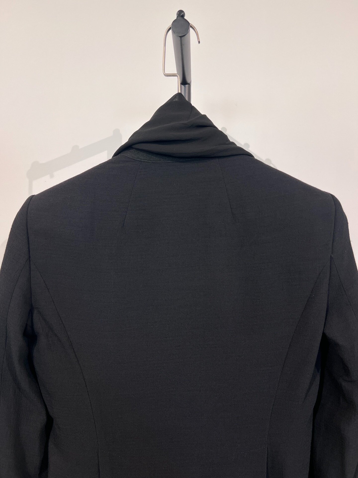 Rick Owens Ruffled Satin Lapel Jacket — back