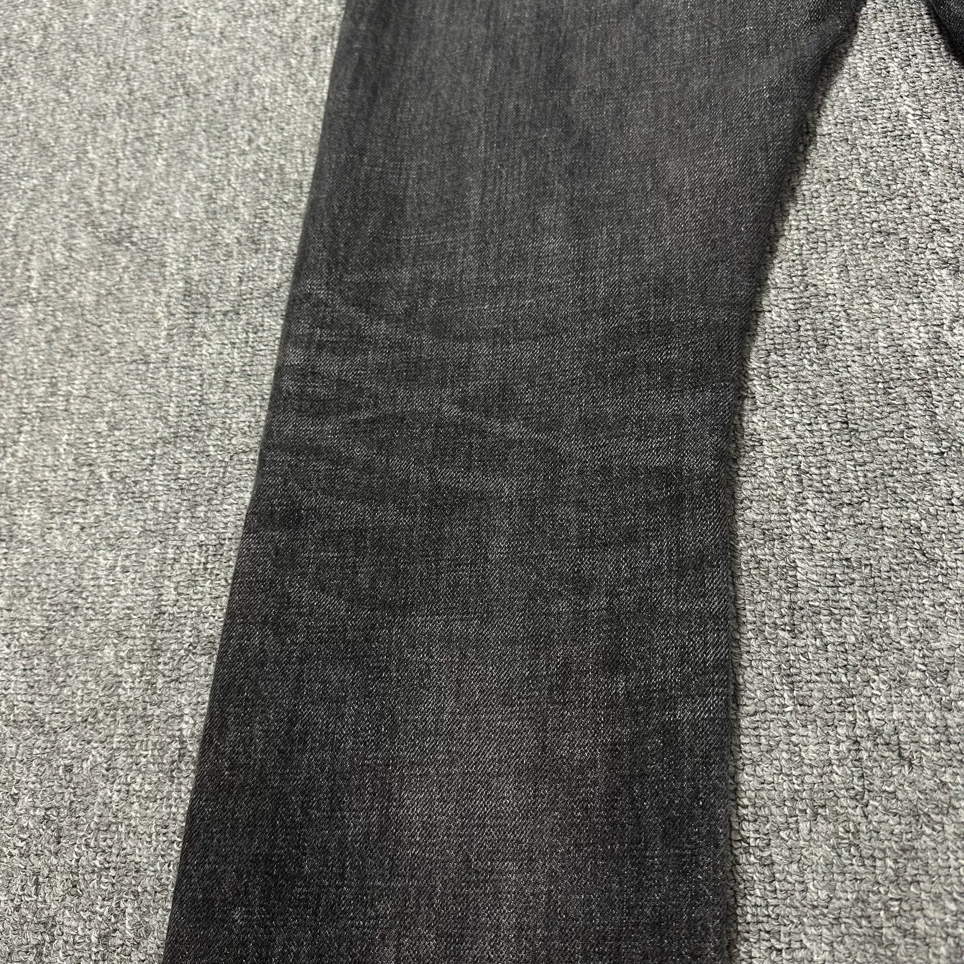 Celine Dark Gray Washed Straight Jeans — label
