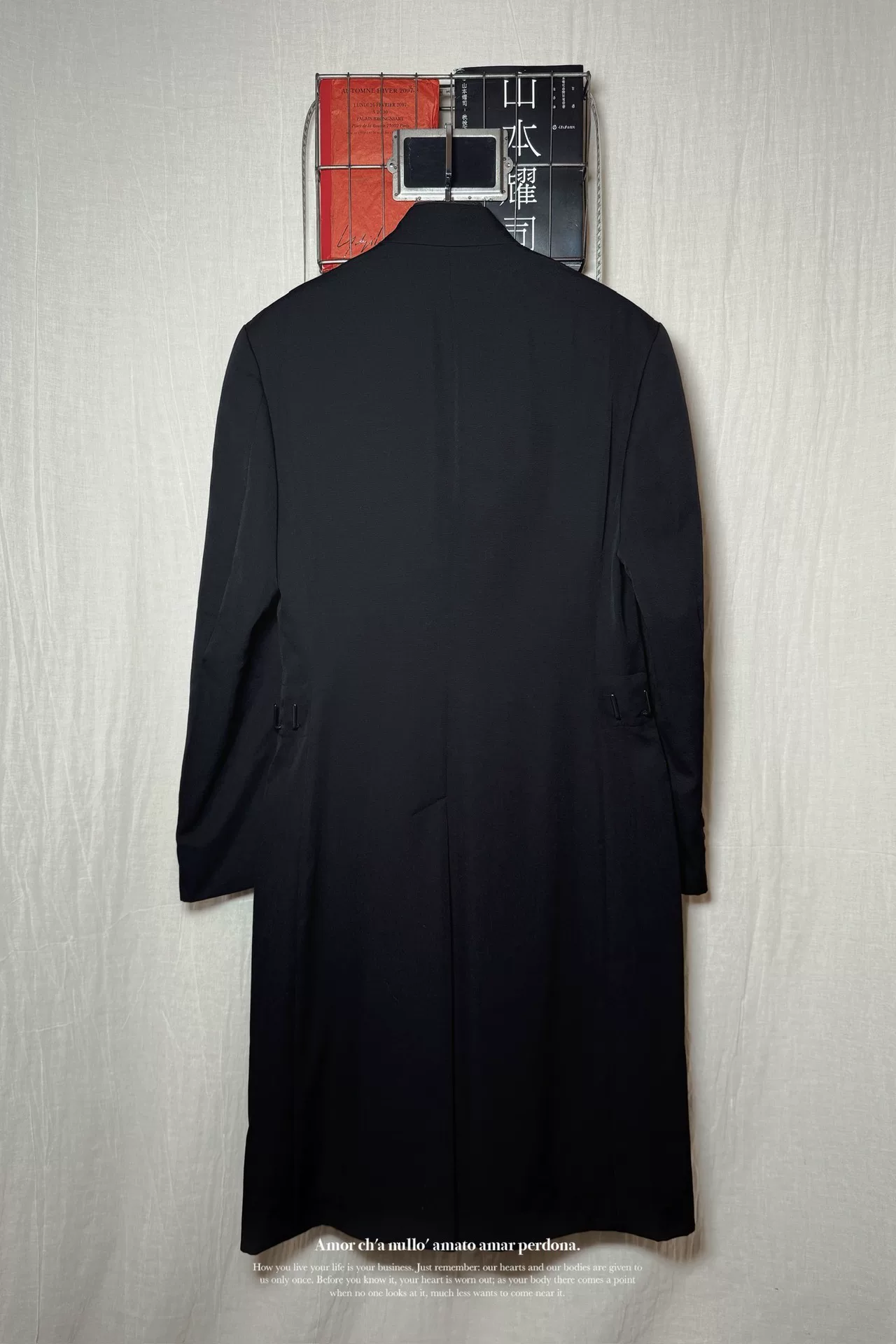 Yohji Yamamoto 20AW Gaba Stand Collar Coat — back