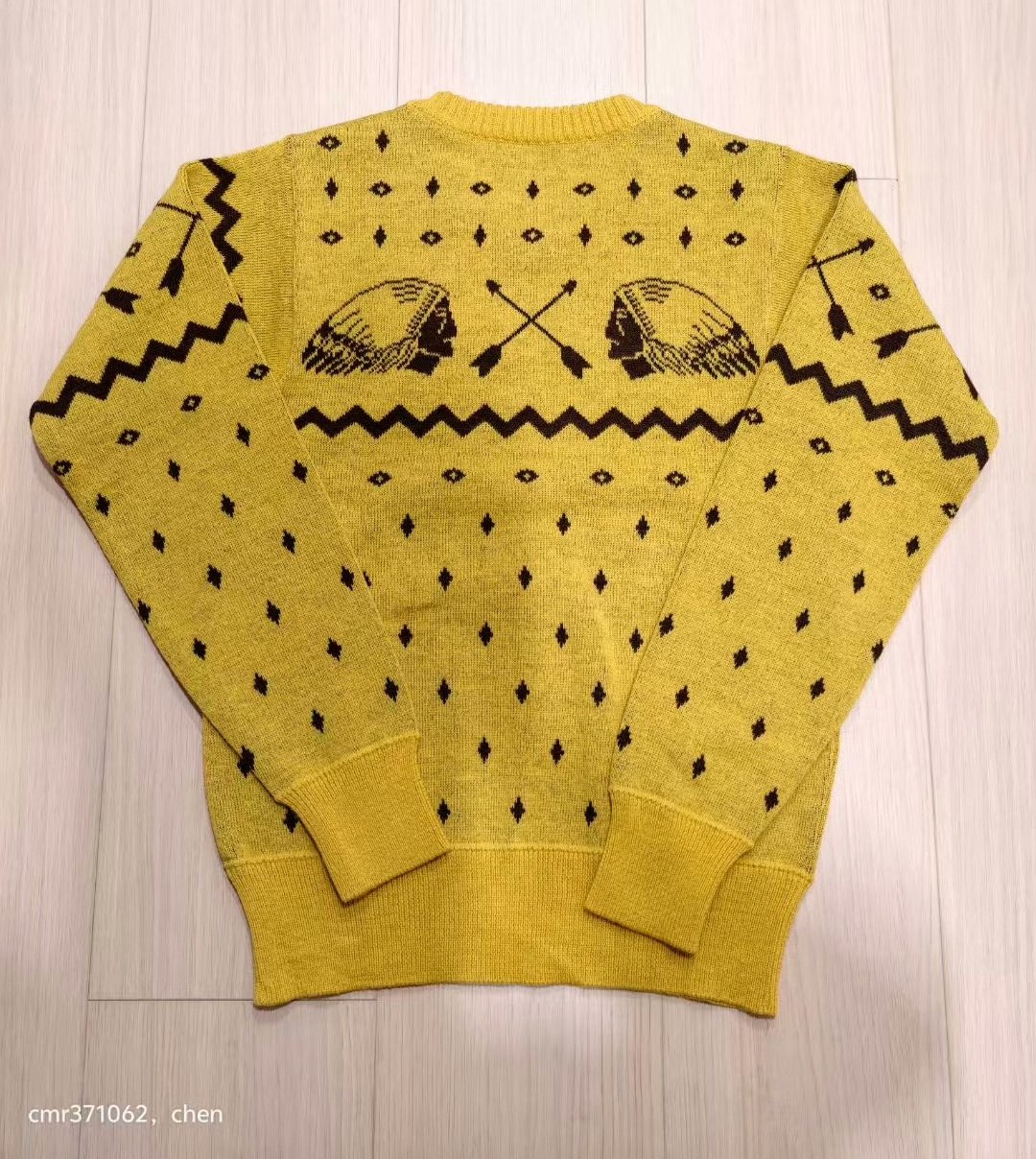 visvim 17AW Vntg Native Jacquard Knit — label