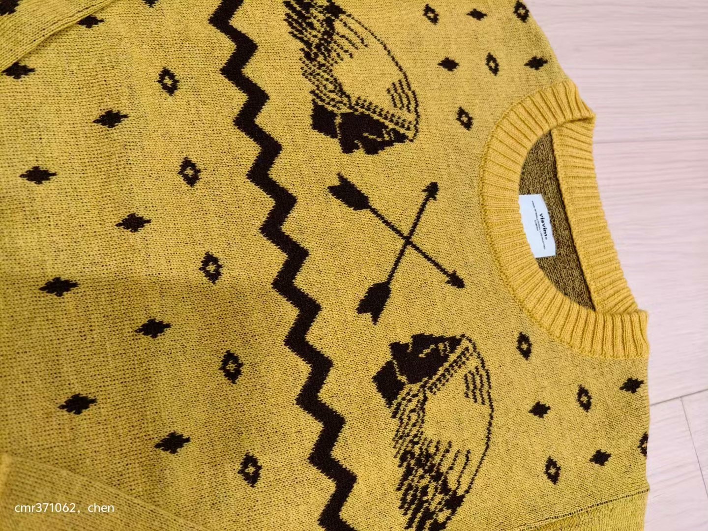 visvim 17AW Vntg Native Jacquard Knit — back