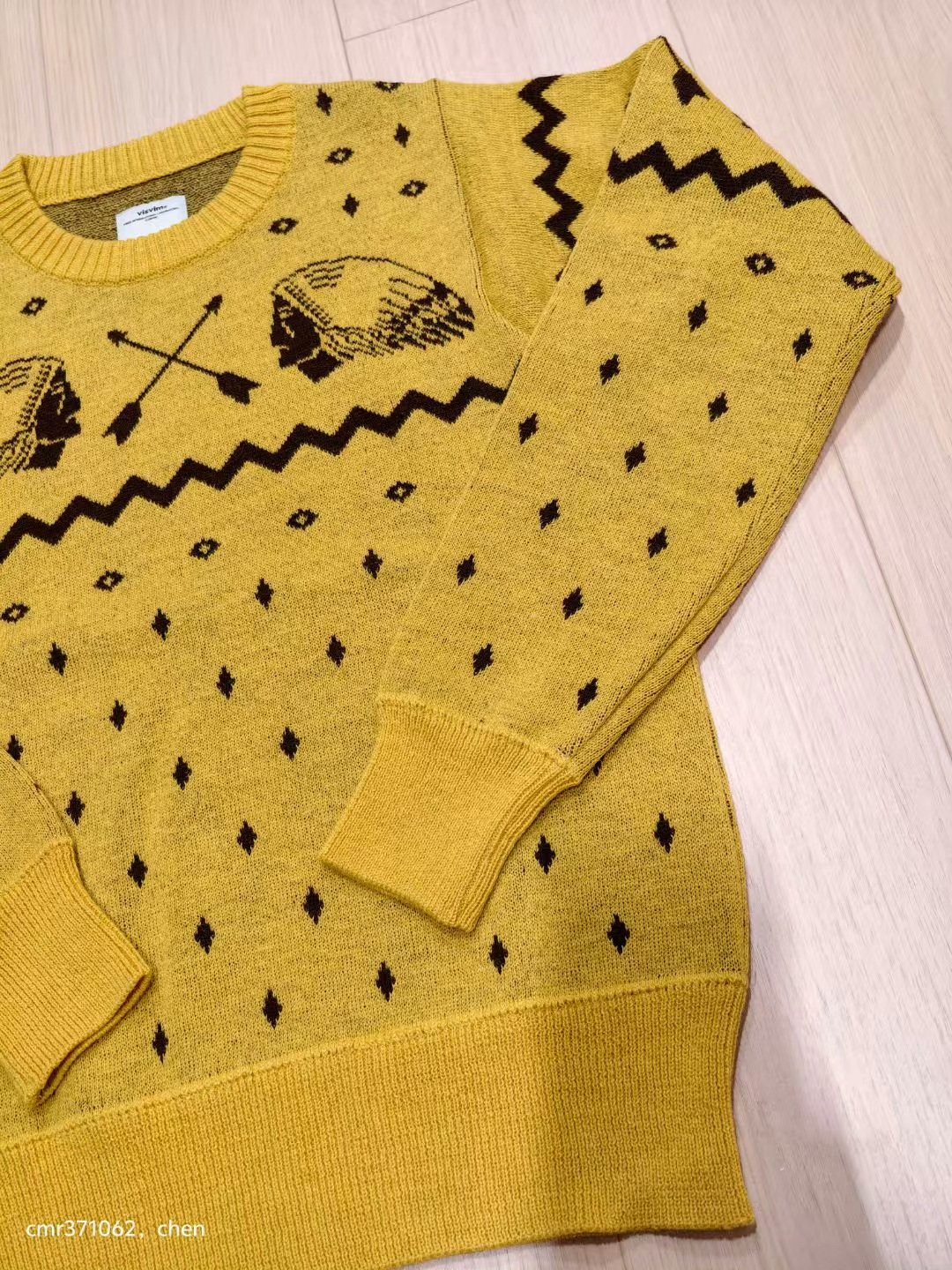 visvim 17AW Vntg Native Jacquard Knit — detail