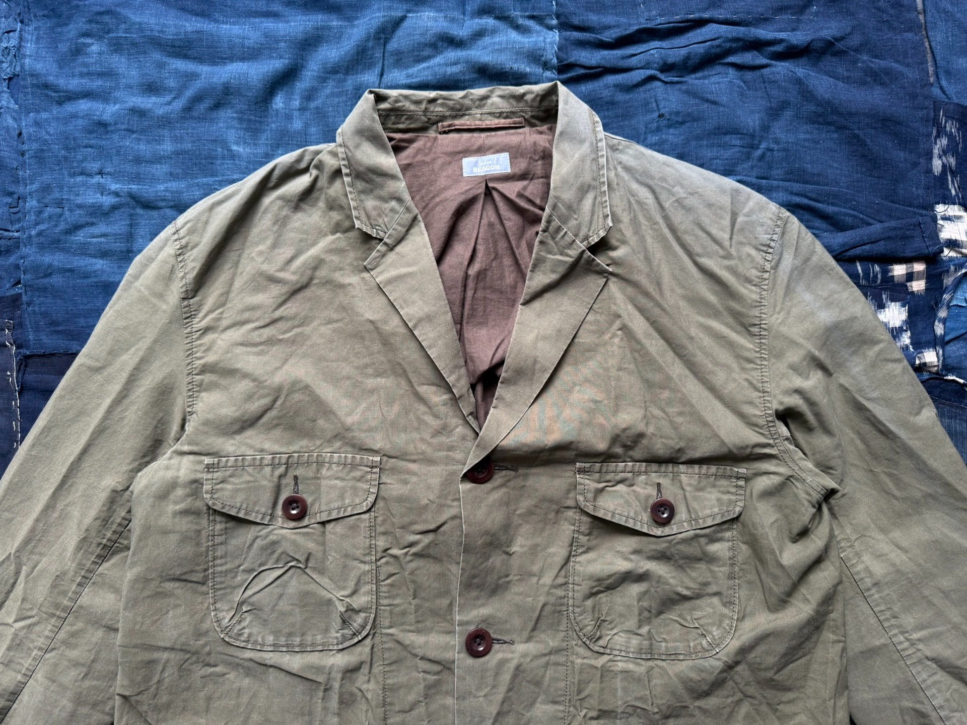KOLOR Distressed Four-Pocket Workwear Jacket — back