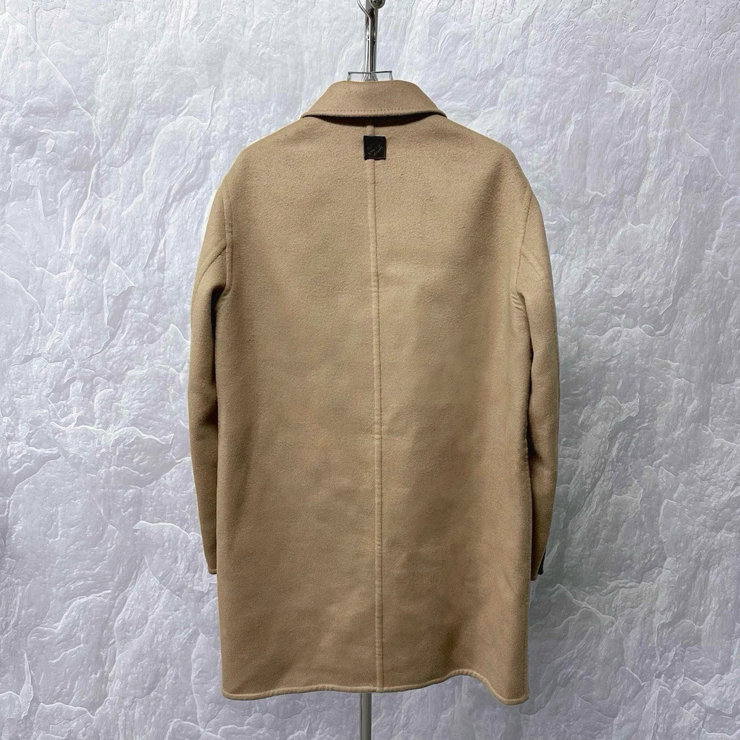 Louis Vuitton SS26 Embossed Pocket Wool Coat — back
