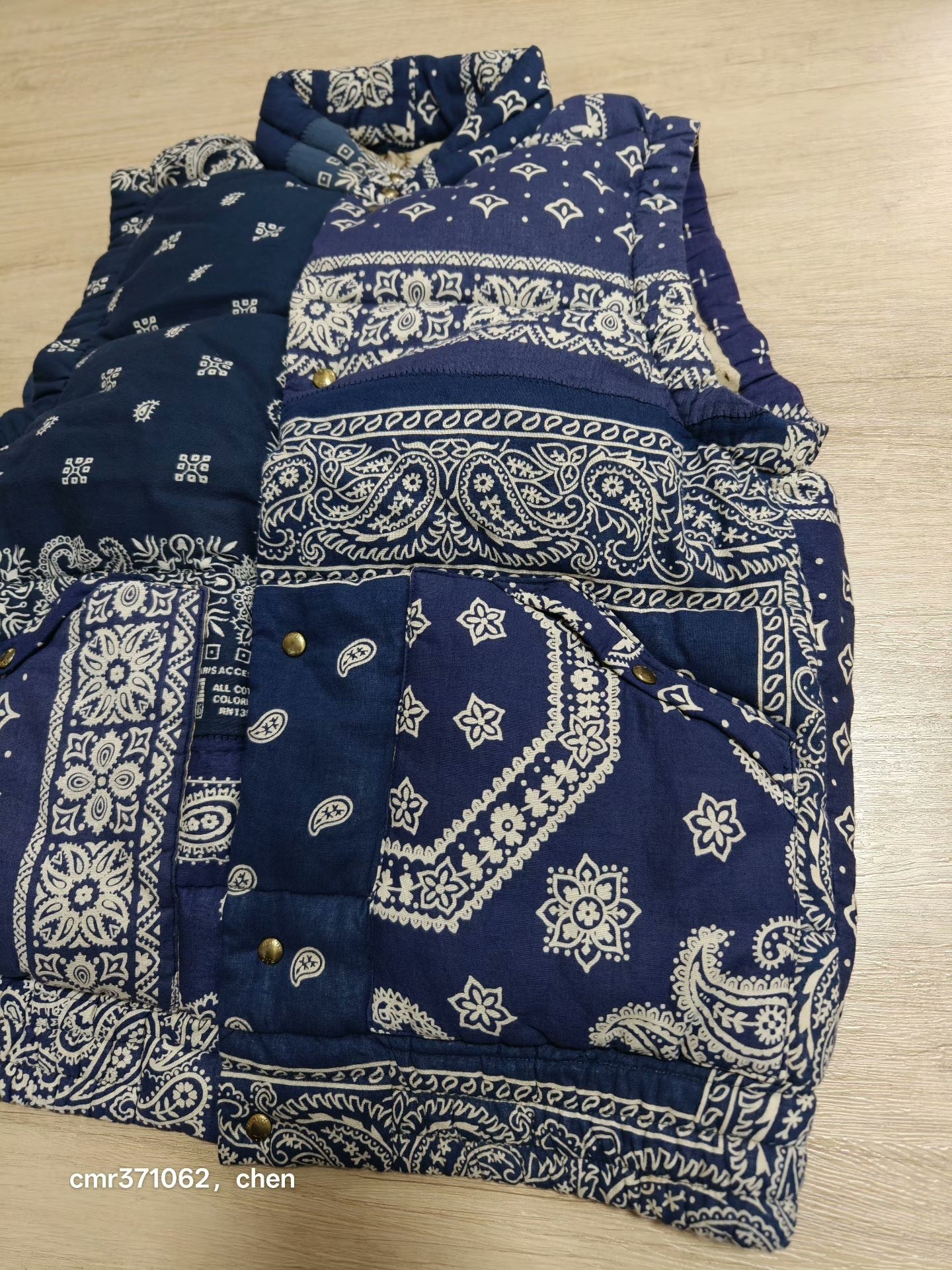visvim 17aw ICT Insulator Vest Bandana — detail