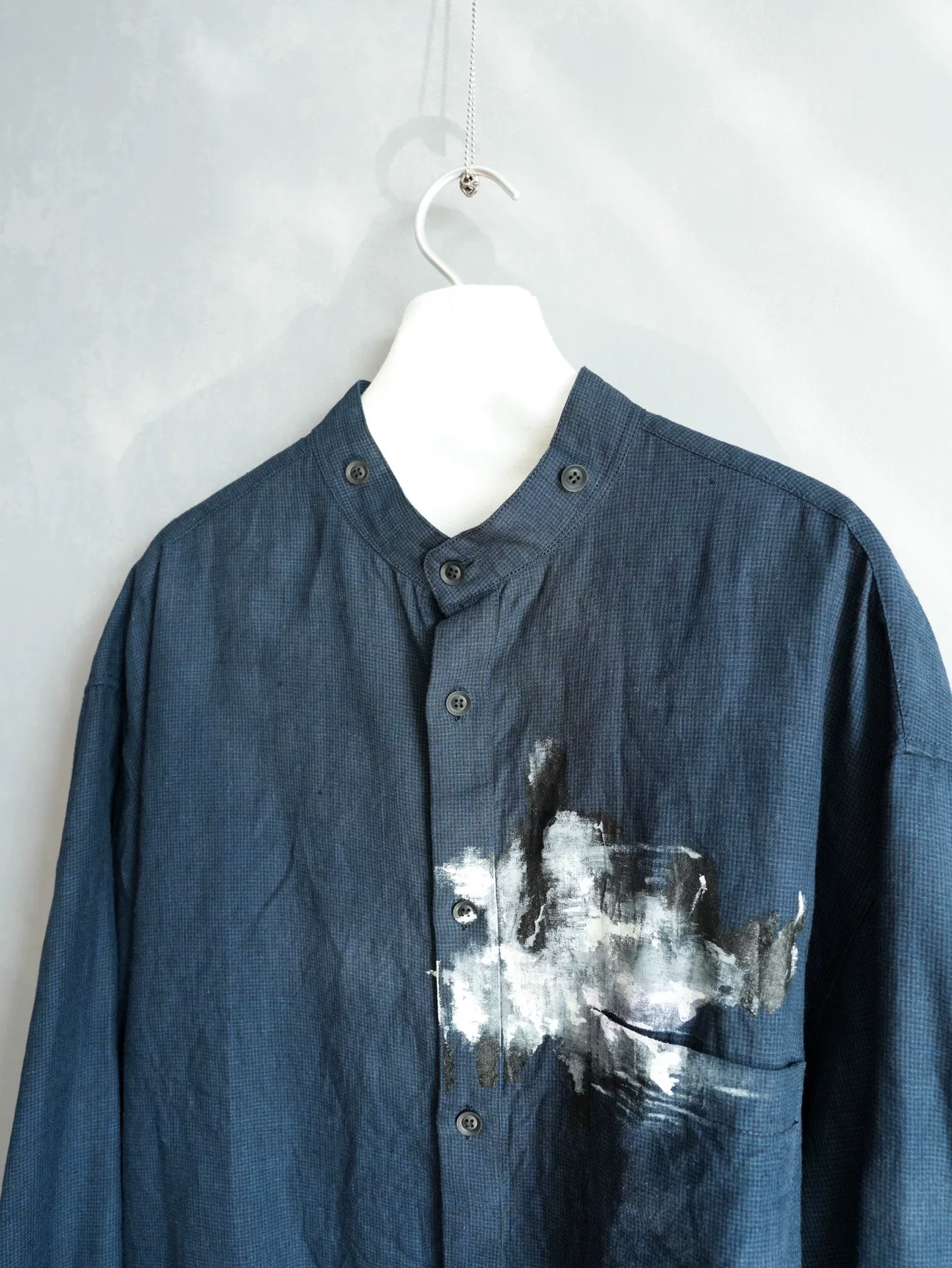 Yohji Yamamoto 23SS Paint Splatter Shirt — label
