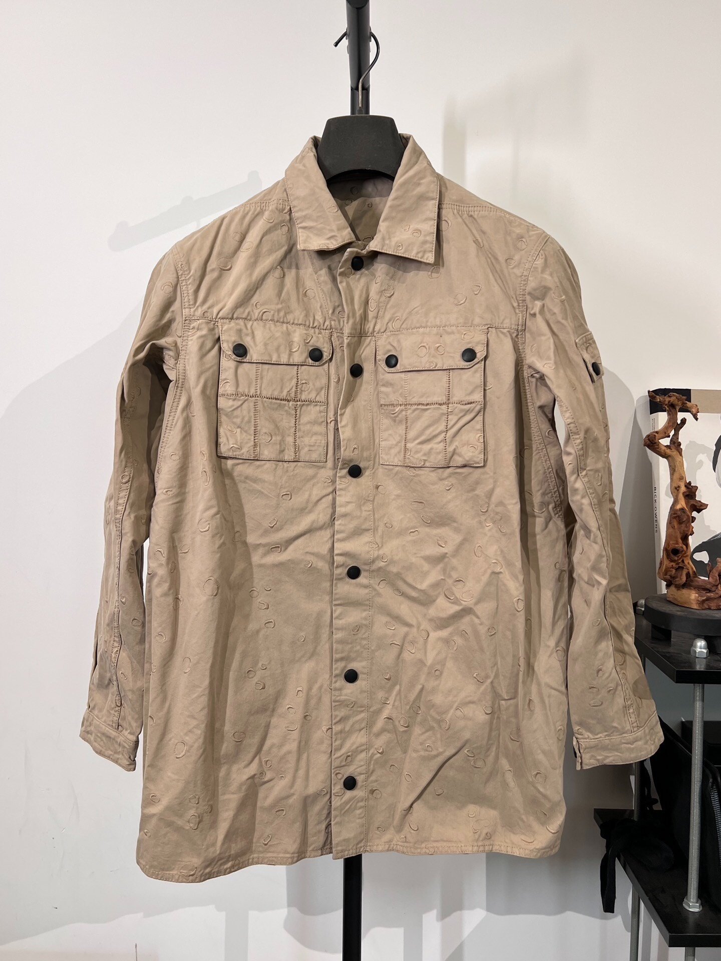 Boris Bidjan Saberi Khaki Workwear Shirt Jacket