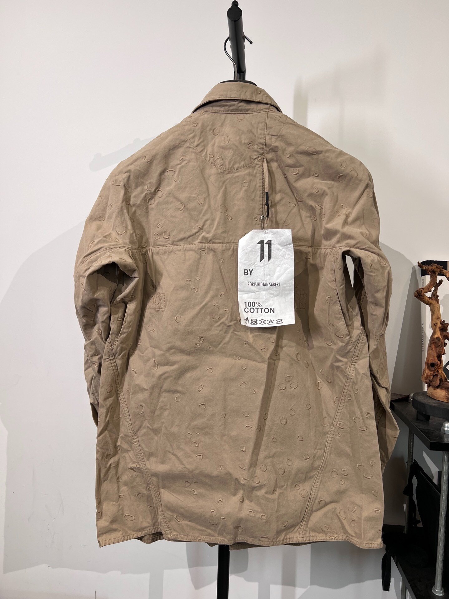 Boris Bidjan Saberi Khaki Workwear Shirt Jacket — front