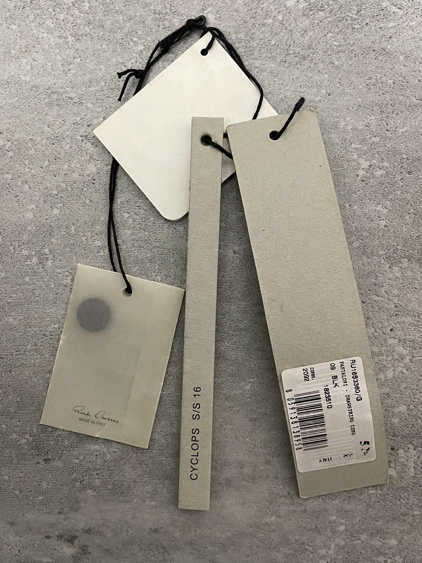 Rick Owens Black Drop-Crotch Pants — back