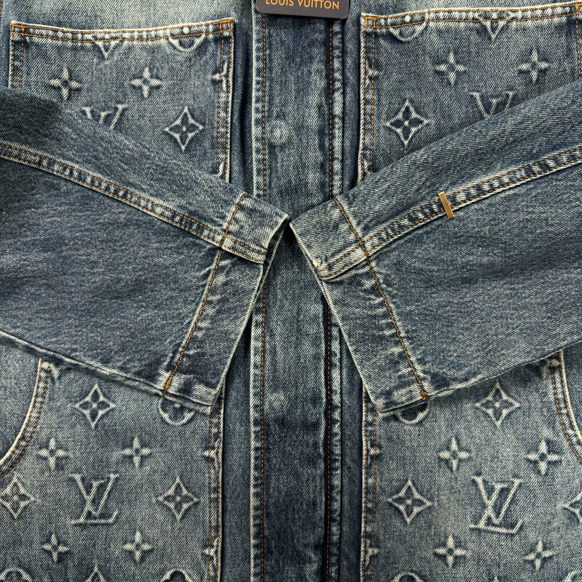 Louis Vuitton All-Over Print Denim Jacket — detail