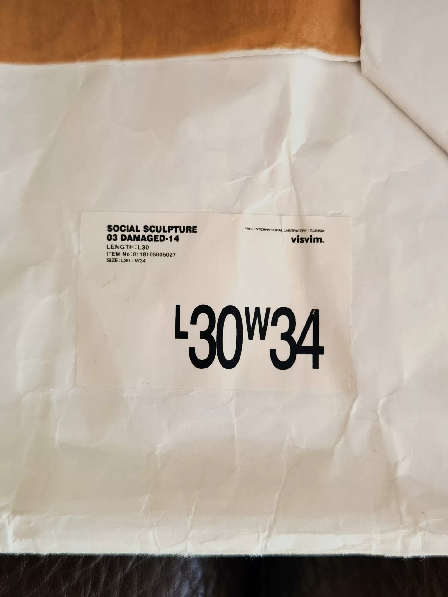 Visvim 18SS 03D14 Washed Jeans — back