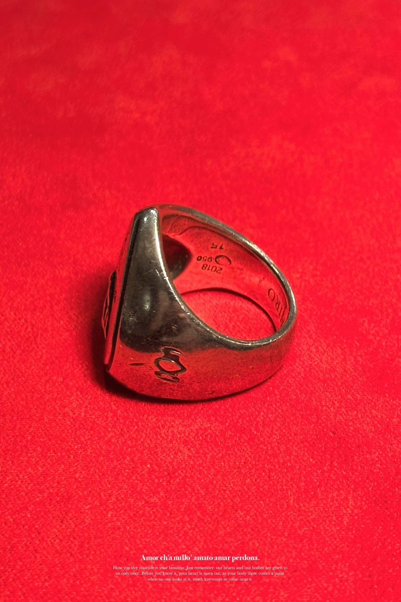 Yohji Yamamoto Gothic Vampire Silver Ring — front