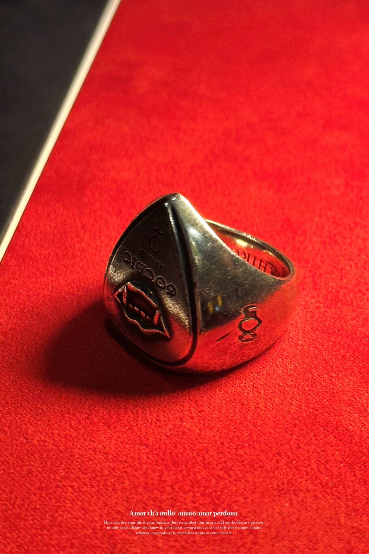 Yohji Yamamoto Gothic Vampire Silver Ring — back